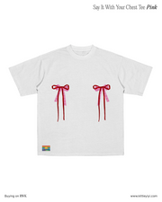 Red Ribbon Chest Tee