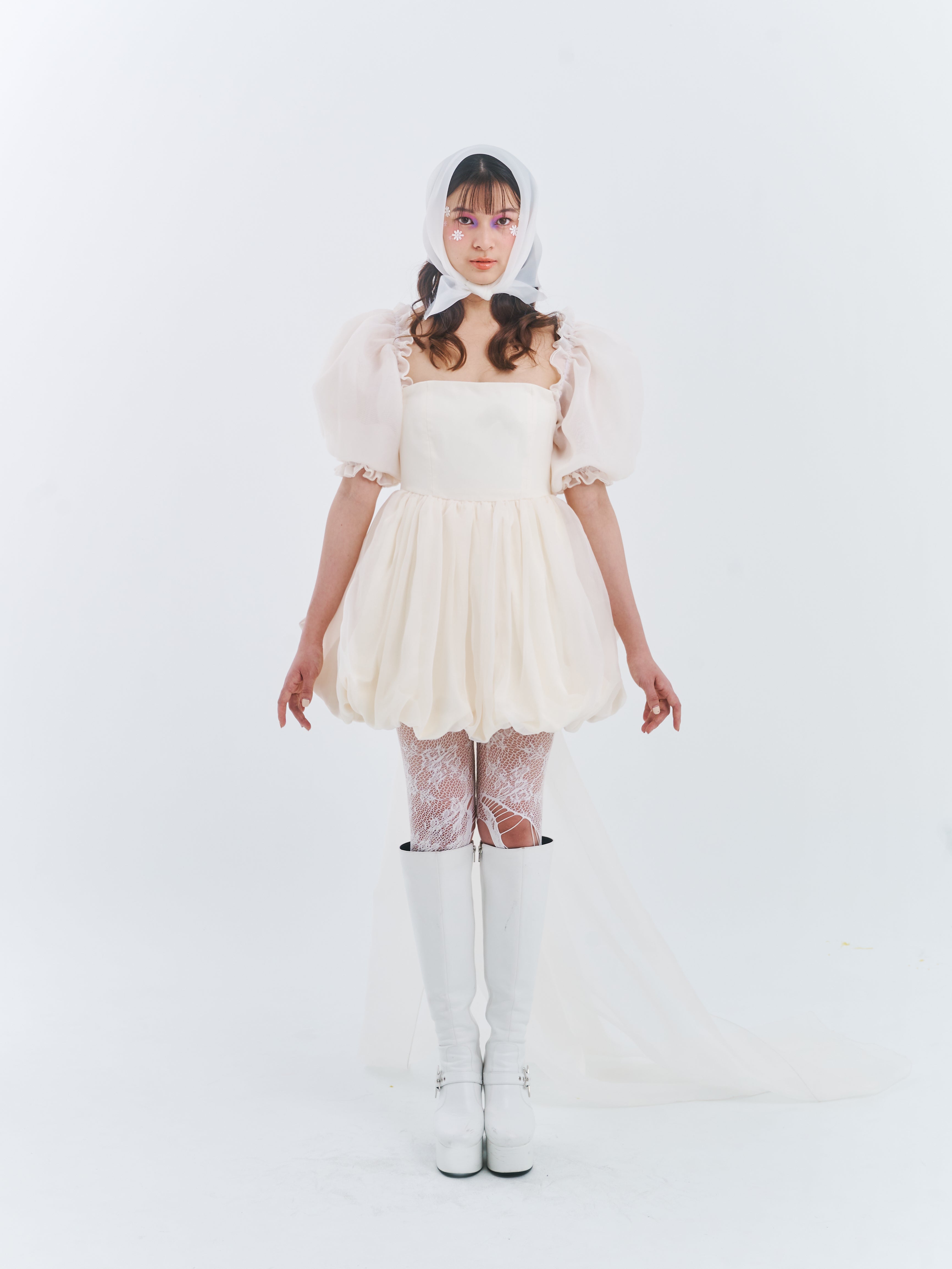 White Bow-Backed Dress