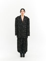 Black and Gold Flower Suit Set