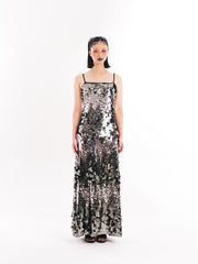 Black Sequin Maxi Dress