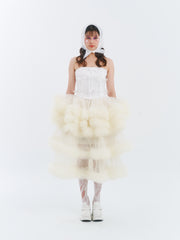 White Corset with Cloud Skirt
