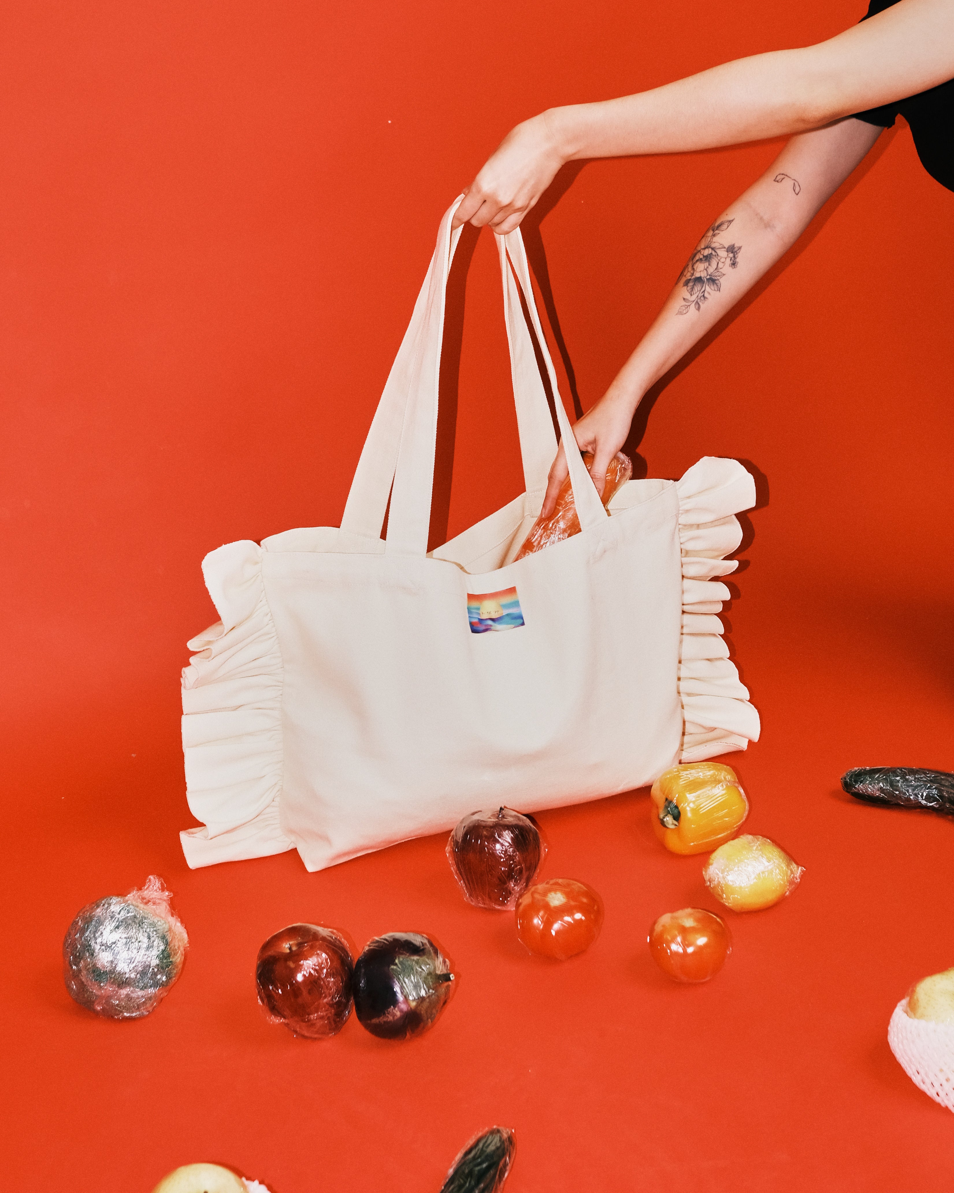 Beige Tote Bag