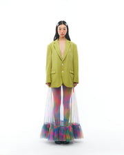Green Suit and Skirt Set