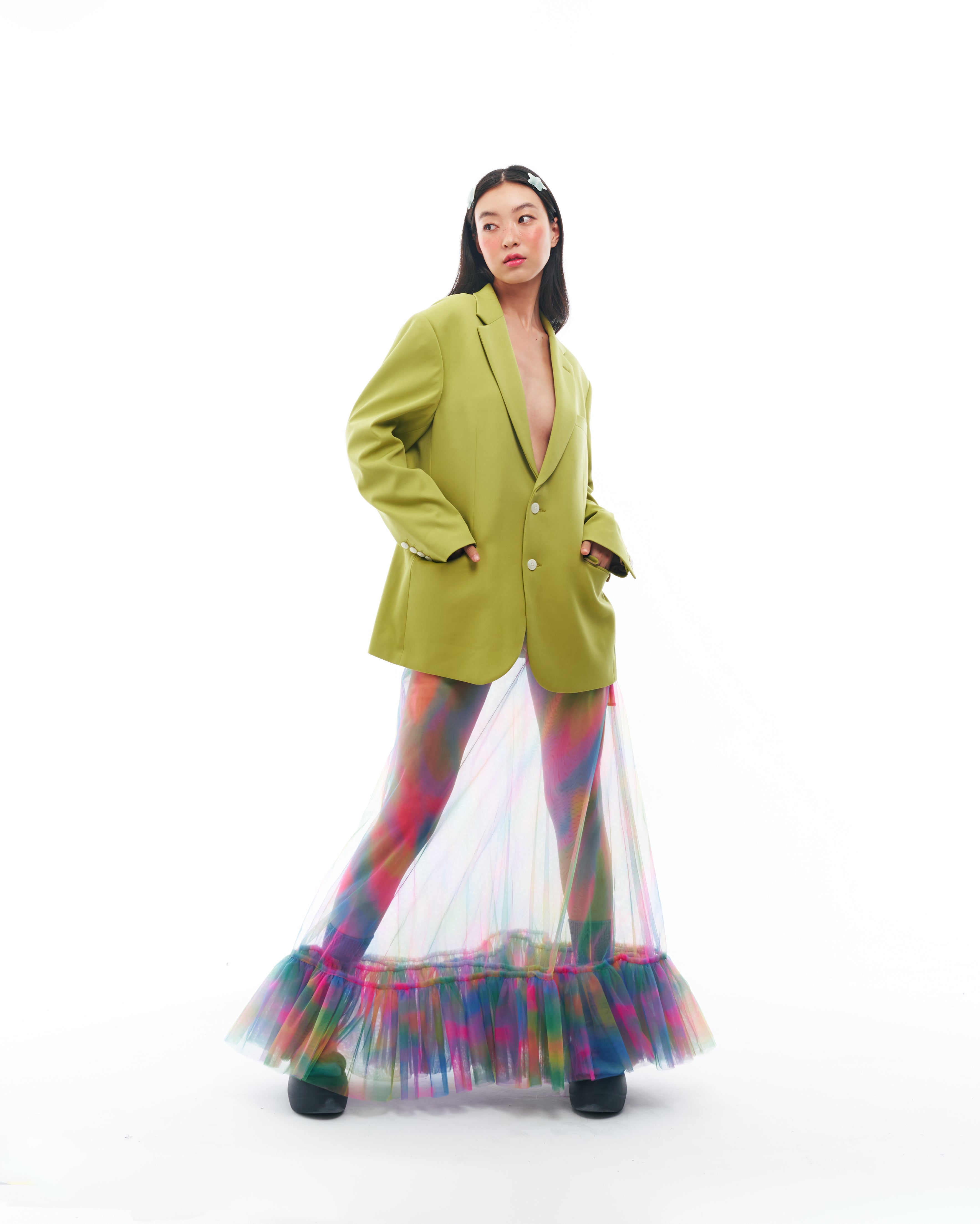Green Suit and Skirt Set