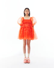 Orange Babydoll Dress