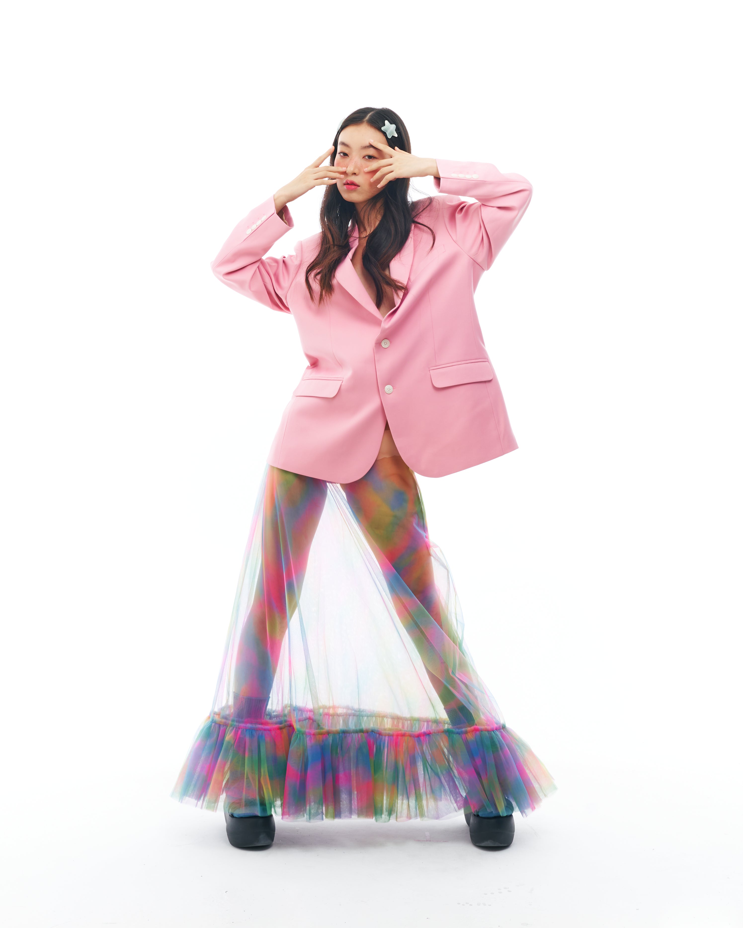 Pink Suit and Skirt Set