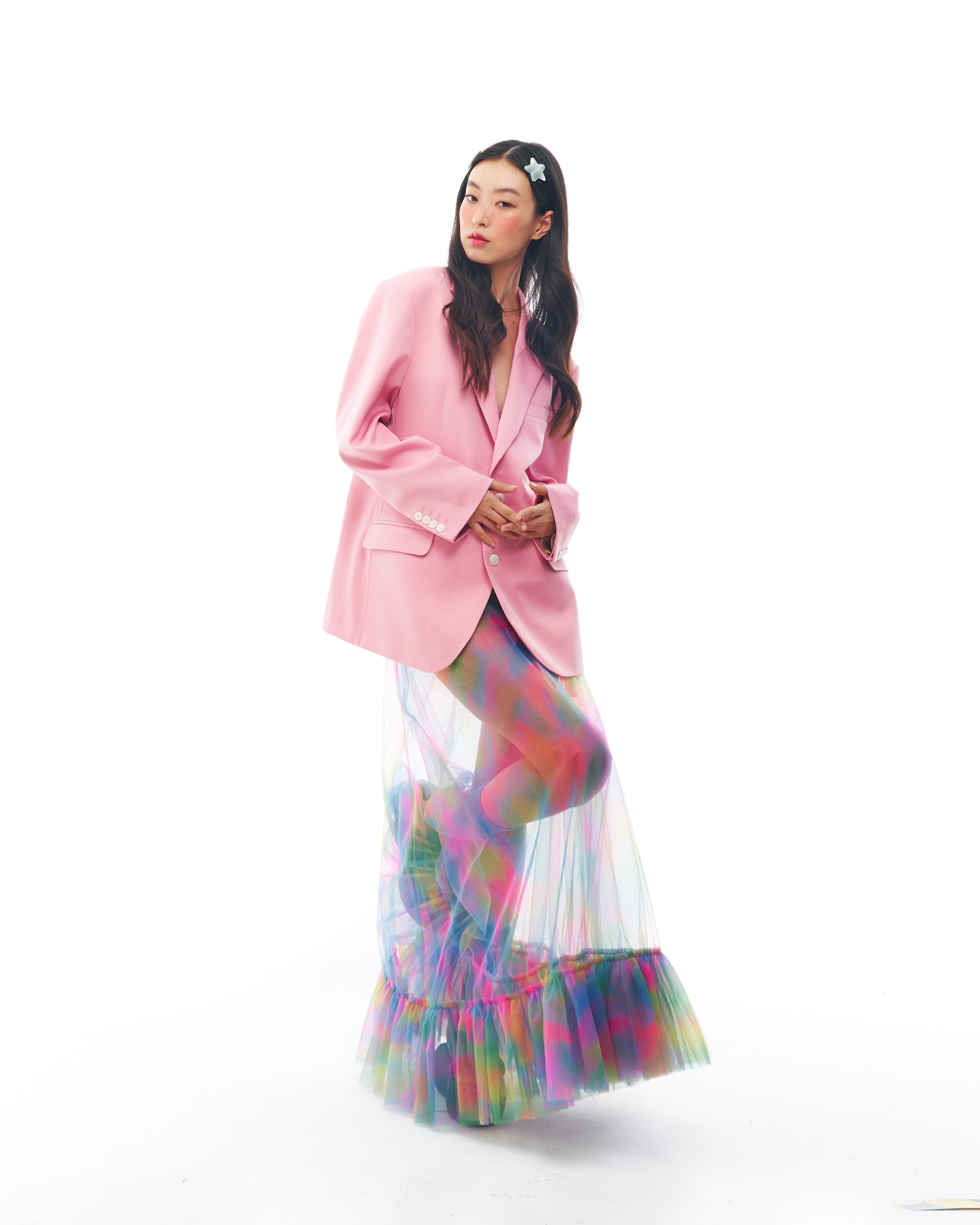Pink Suit and Skirt Set