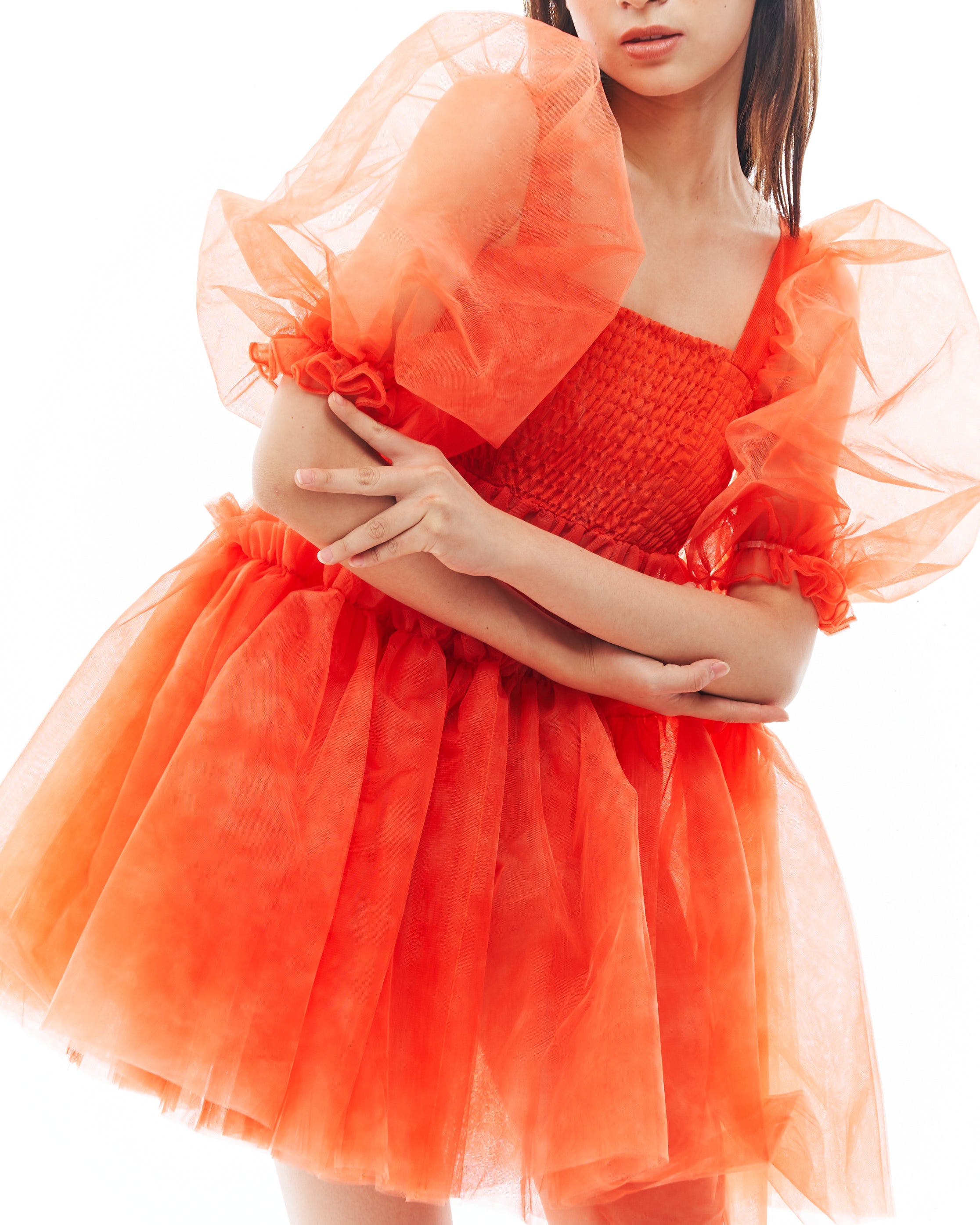 Orange Babydoll Dress