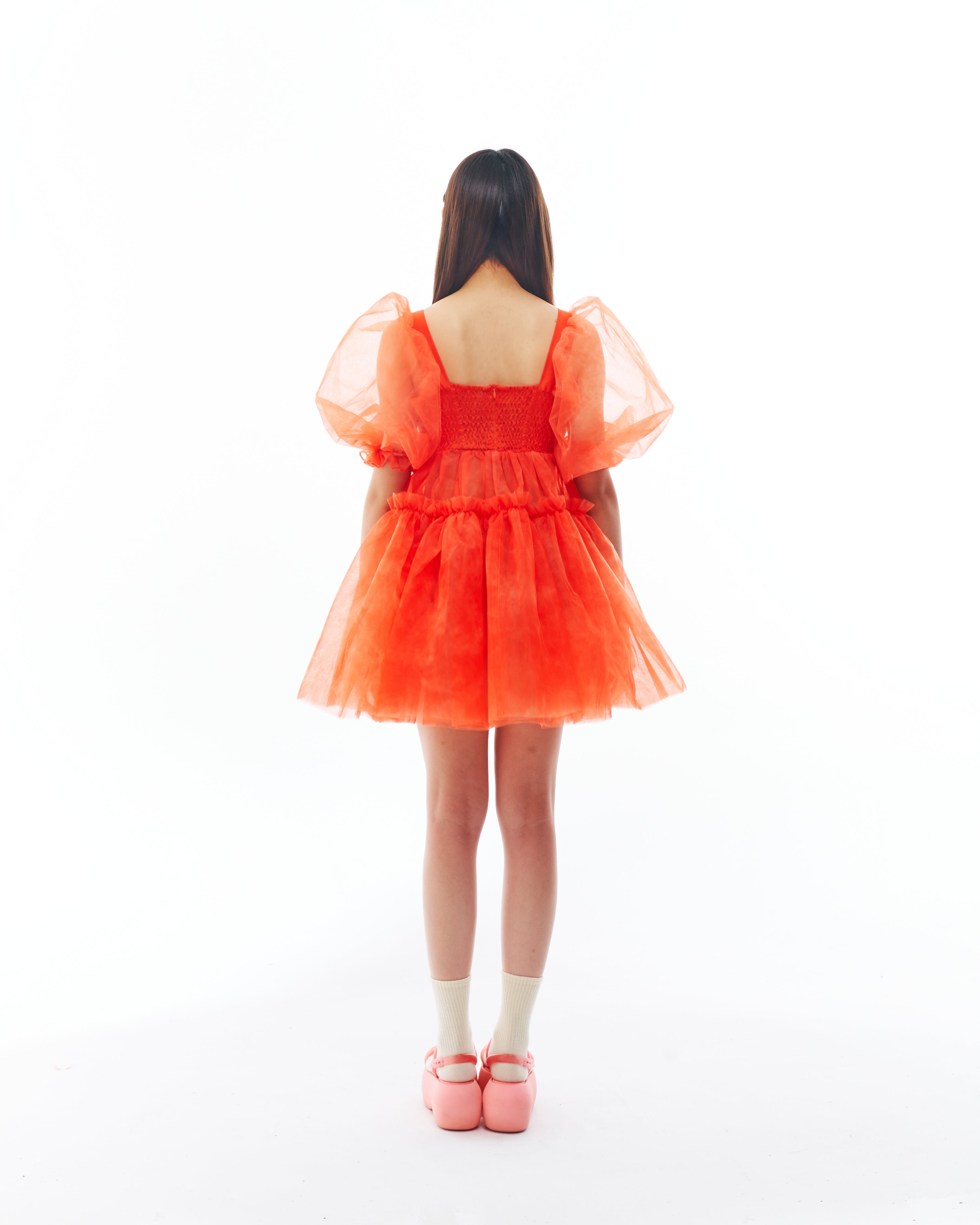 Orange Babydoll Dress