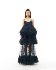 Black Glitter Maxi Dress Set