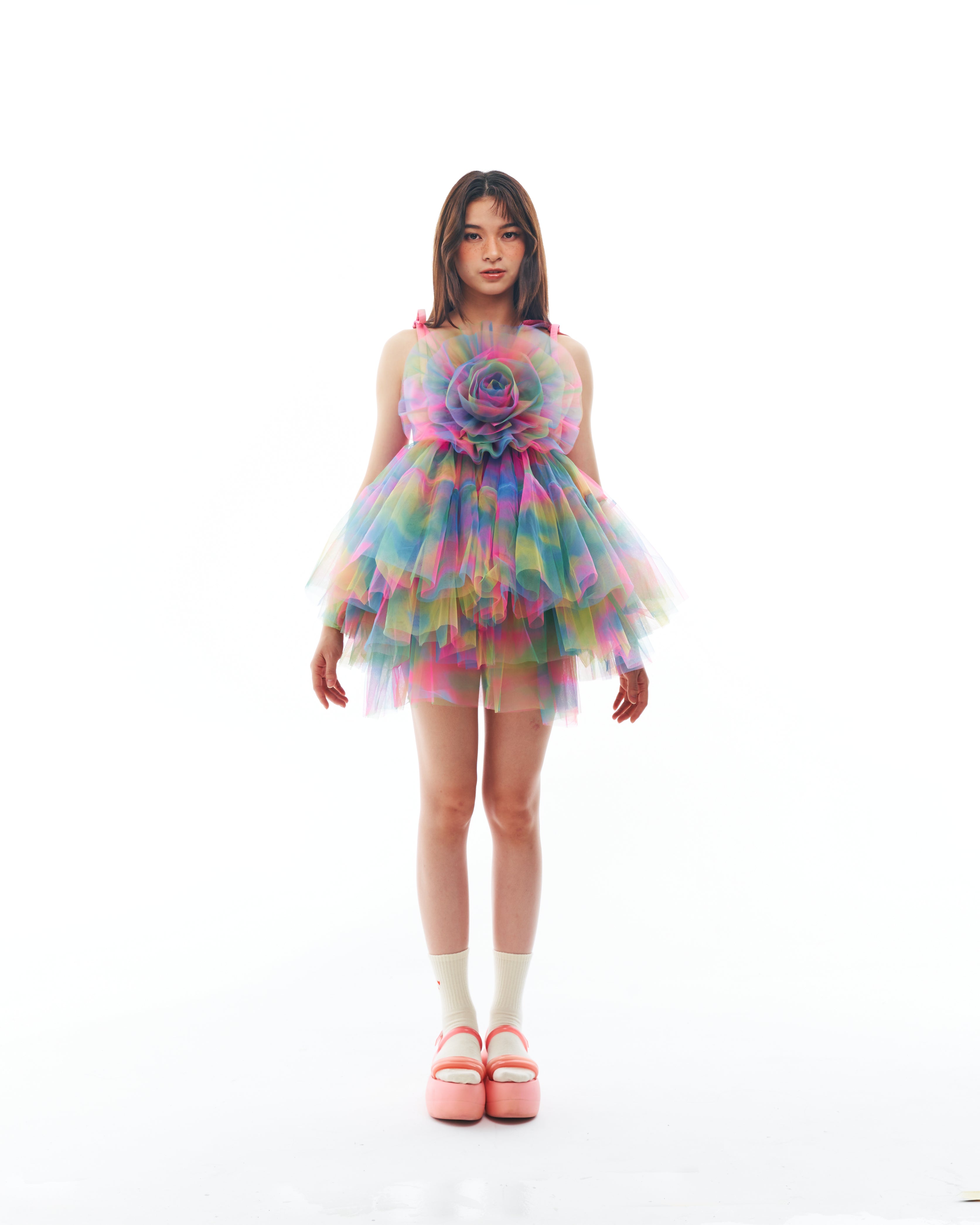 Rainbow Rose Tutu Dress