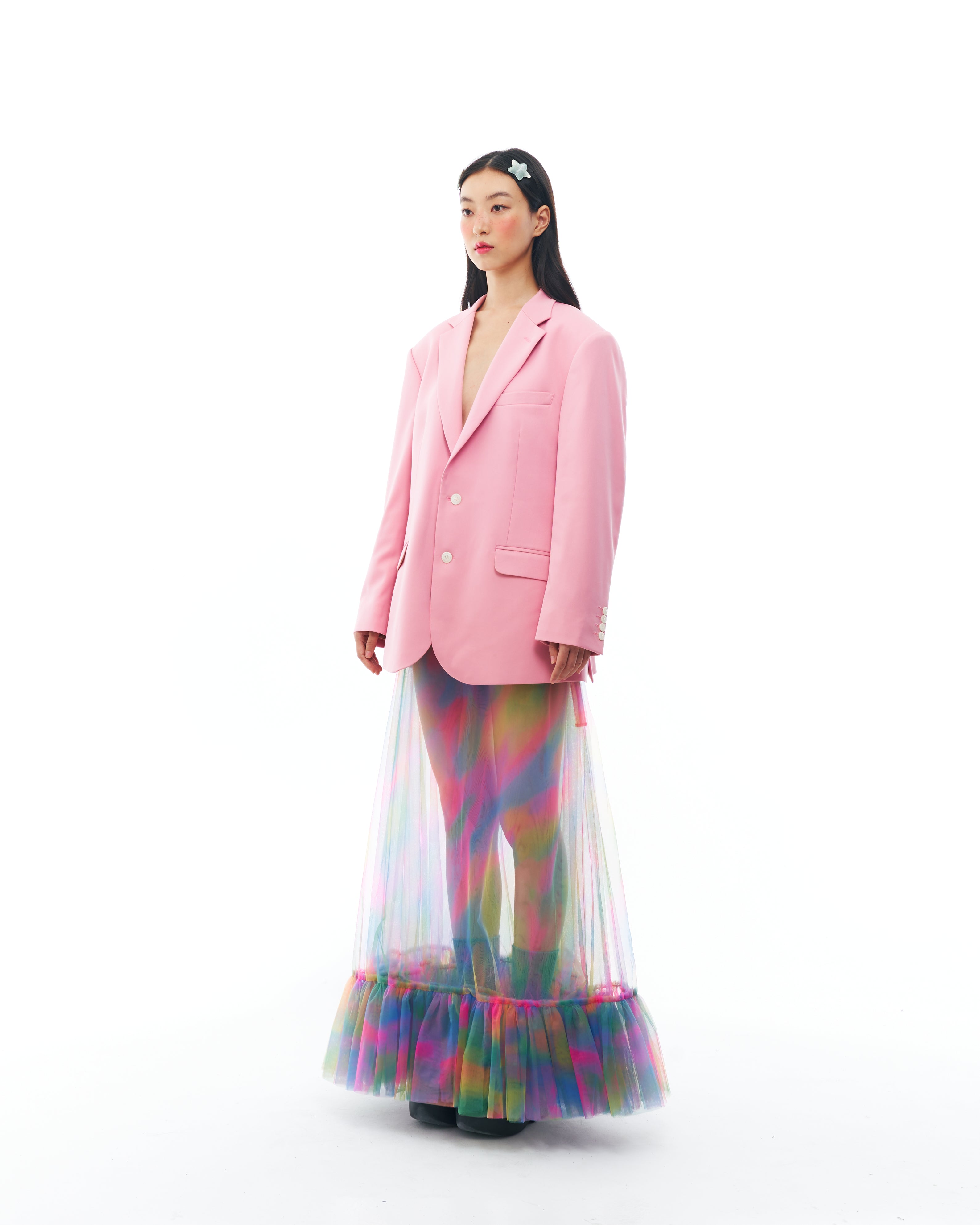 Pink Suit and Skirt Set