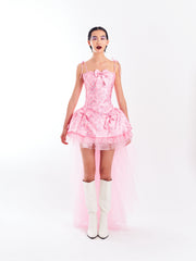 Pink Scandal Sheet Taffeta Dress