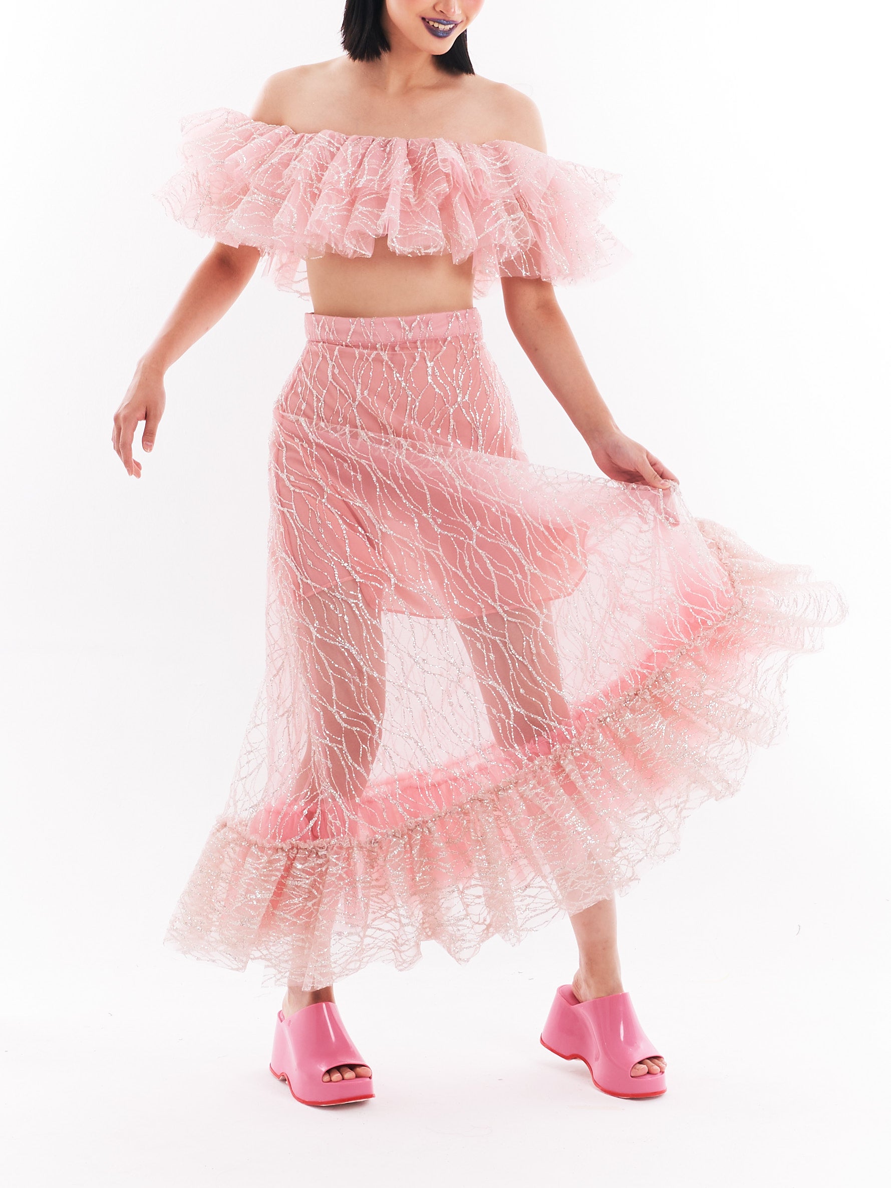 Light Pink Glitter Mermaid Set
