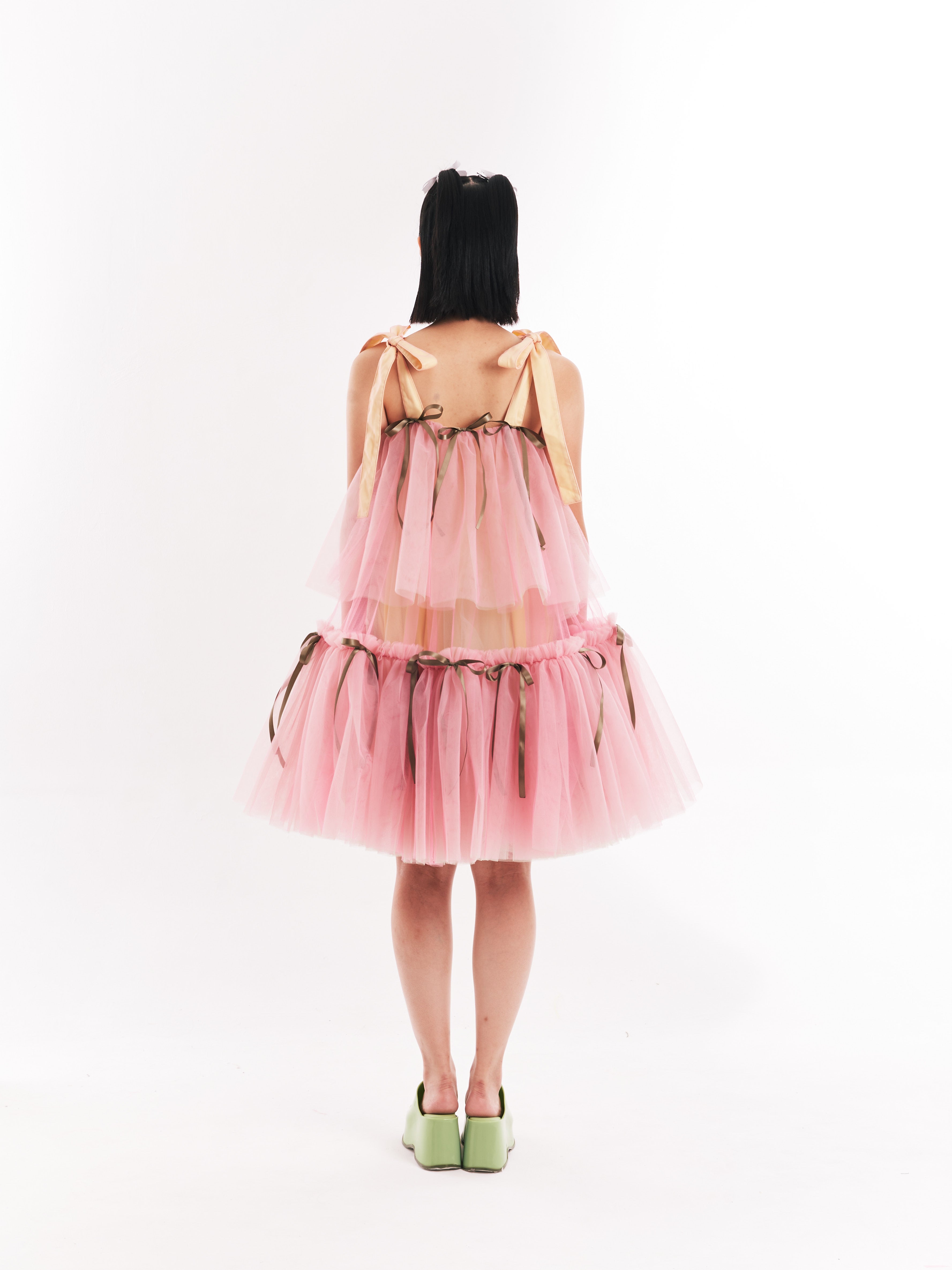Pink Midi Tulle Dress