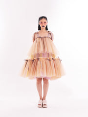 Yellow Midi Tulle Dress