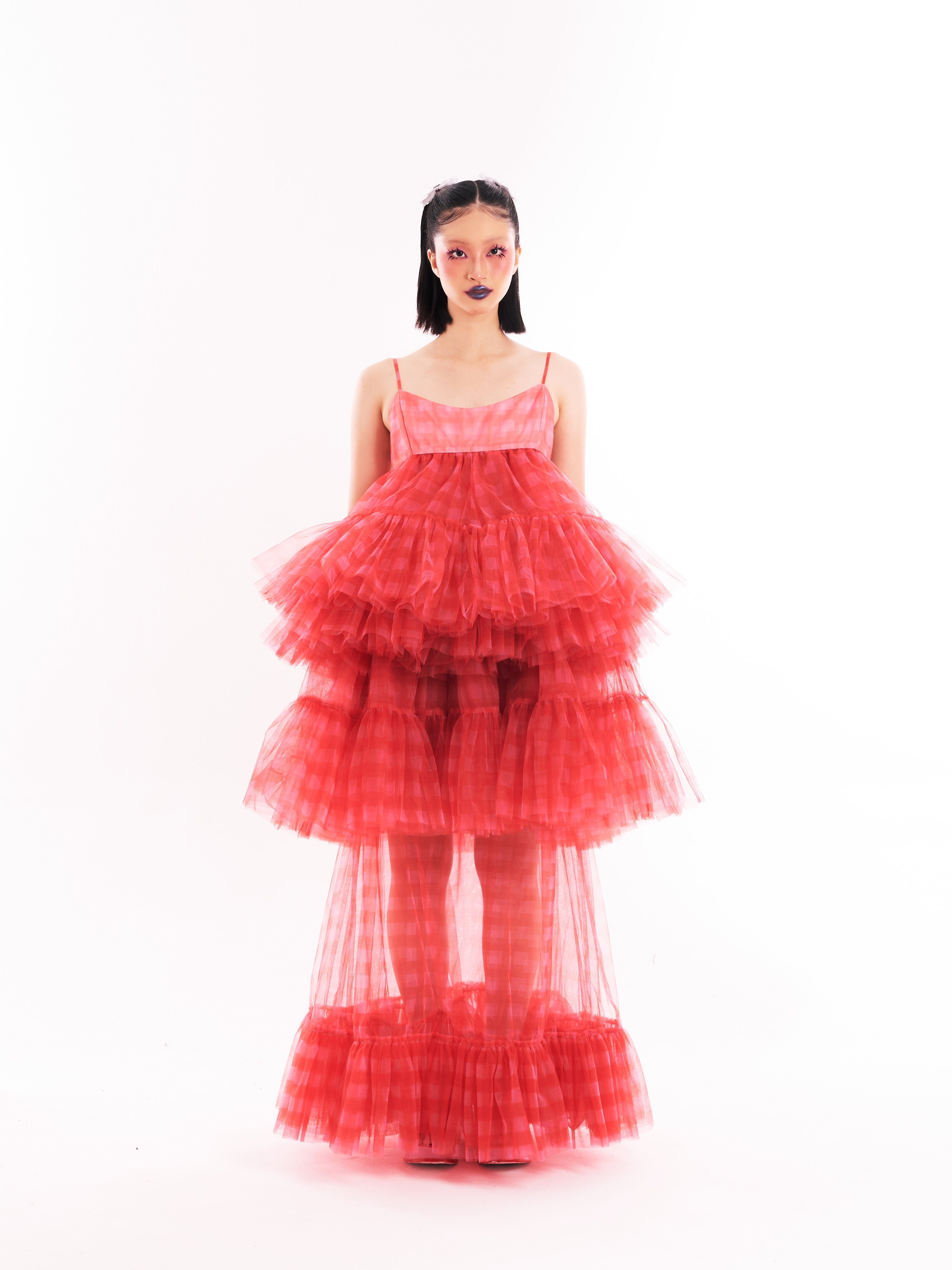 Red Maxi Cake Dress Set