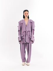 Purple Ribbon Suit Set
