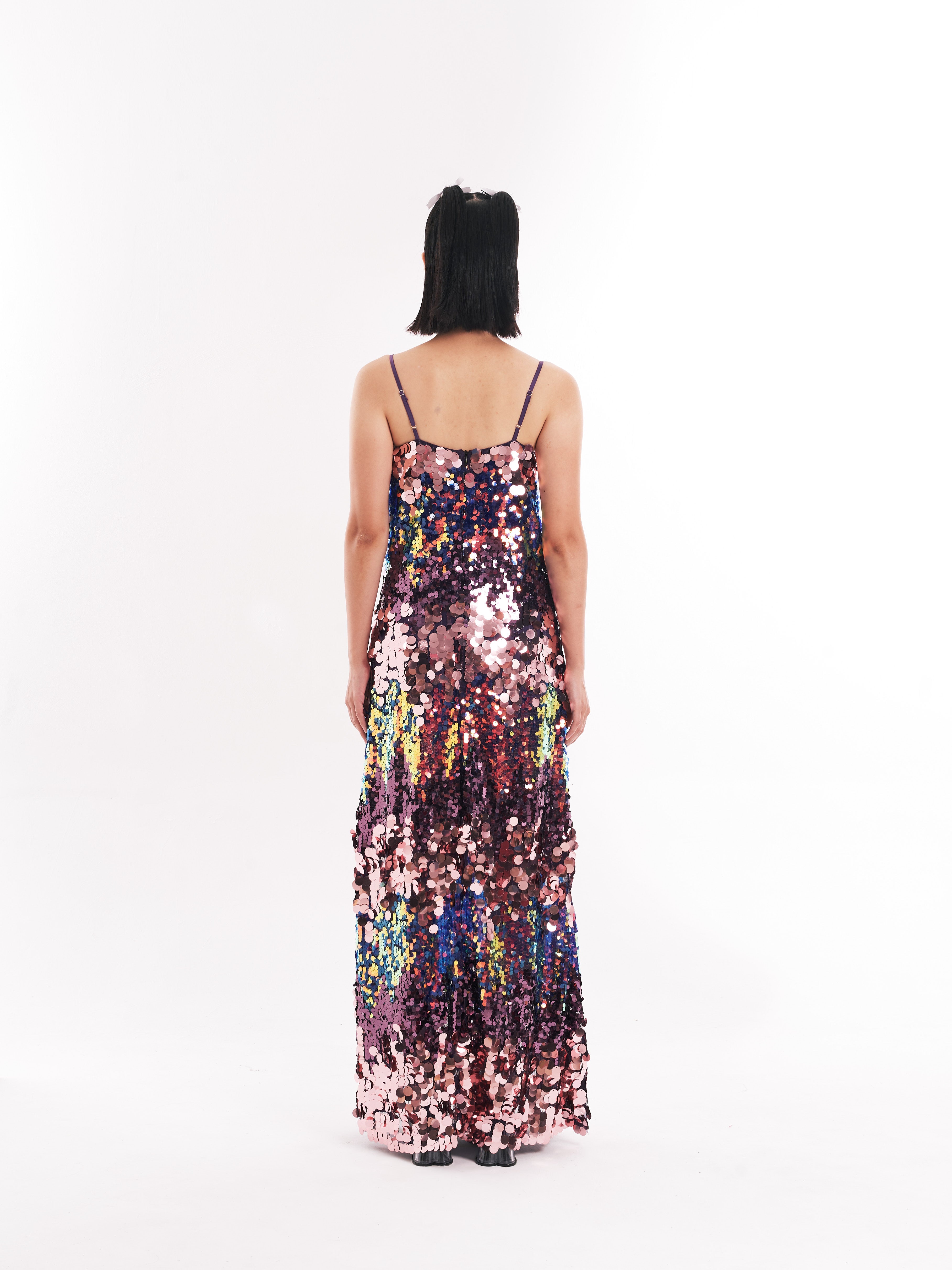 Rainbow Shiny Maxi Dress