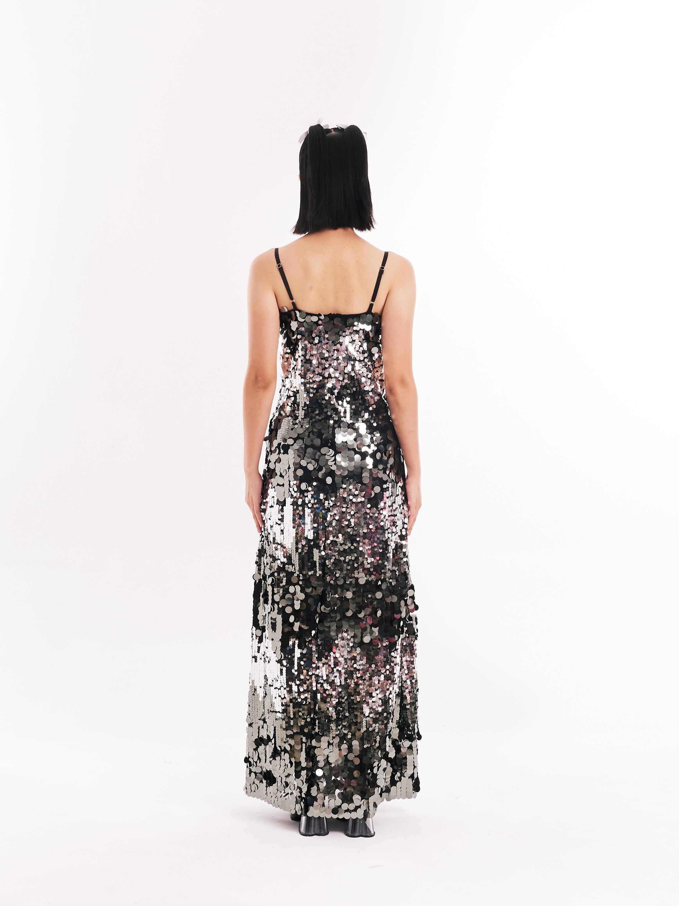 Black Sequin Maxi Dress