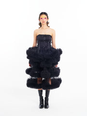 Black Corset with Poof Skirt