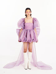 Purple Bow-Backed Dress