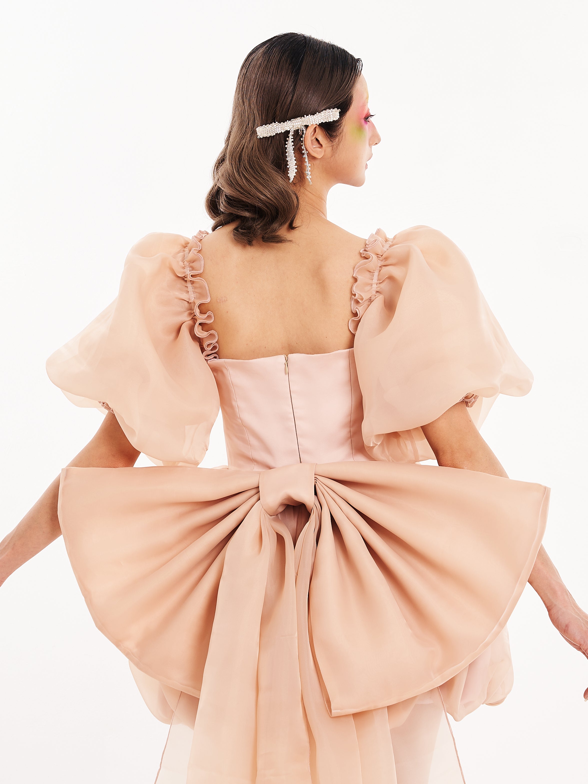 Champagne Bow-Backed Dress