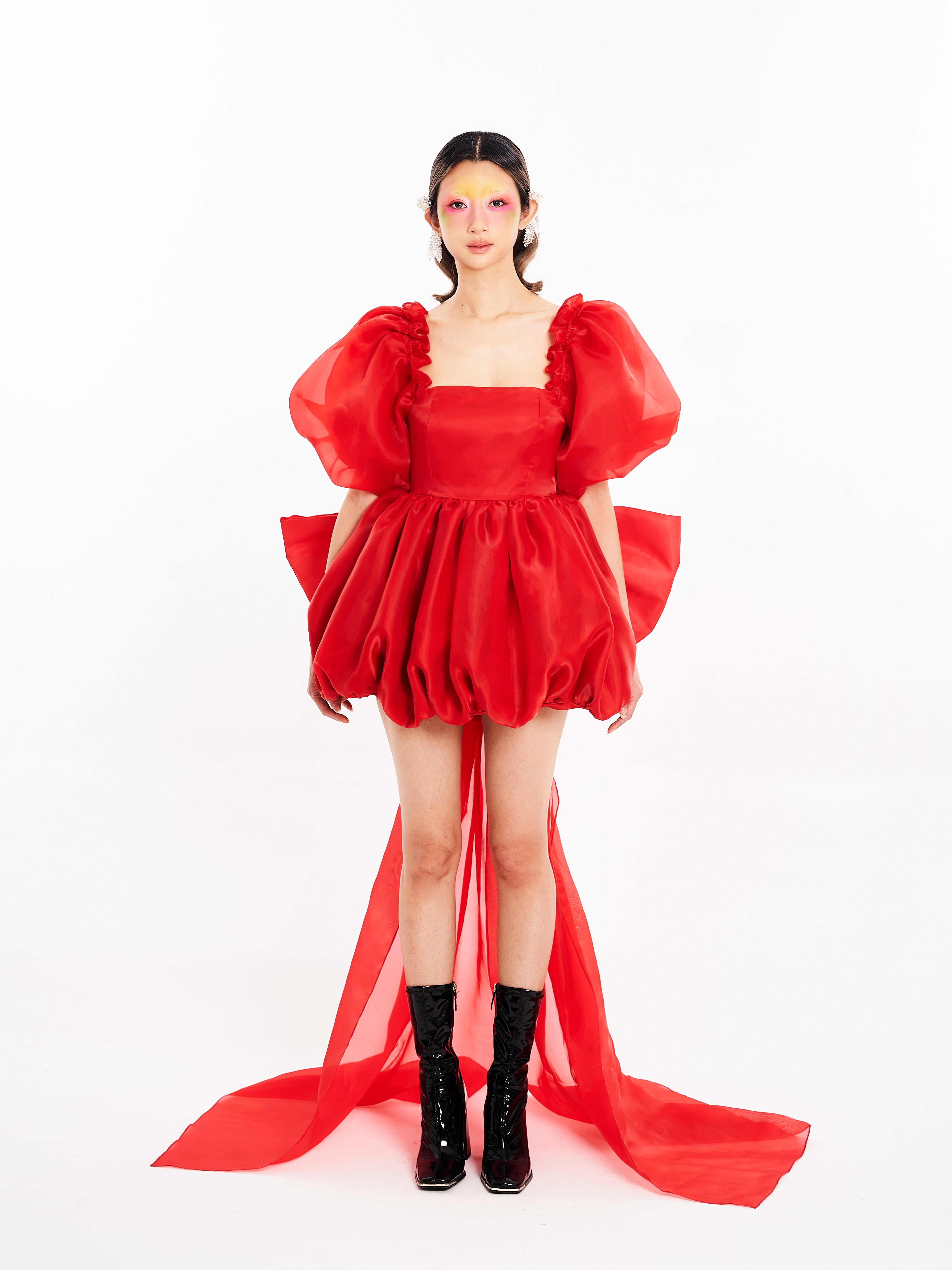 Red Bow-Backed Dress