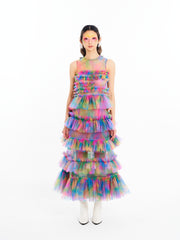 Rainbow Ruffle Top and Maxi Skirt