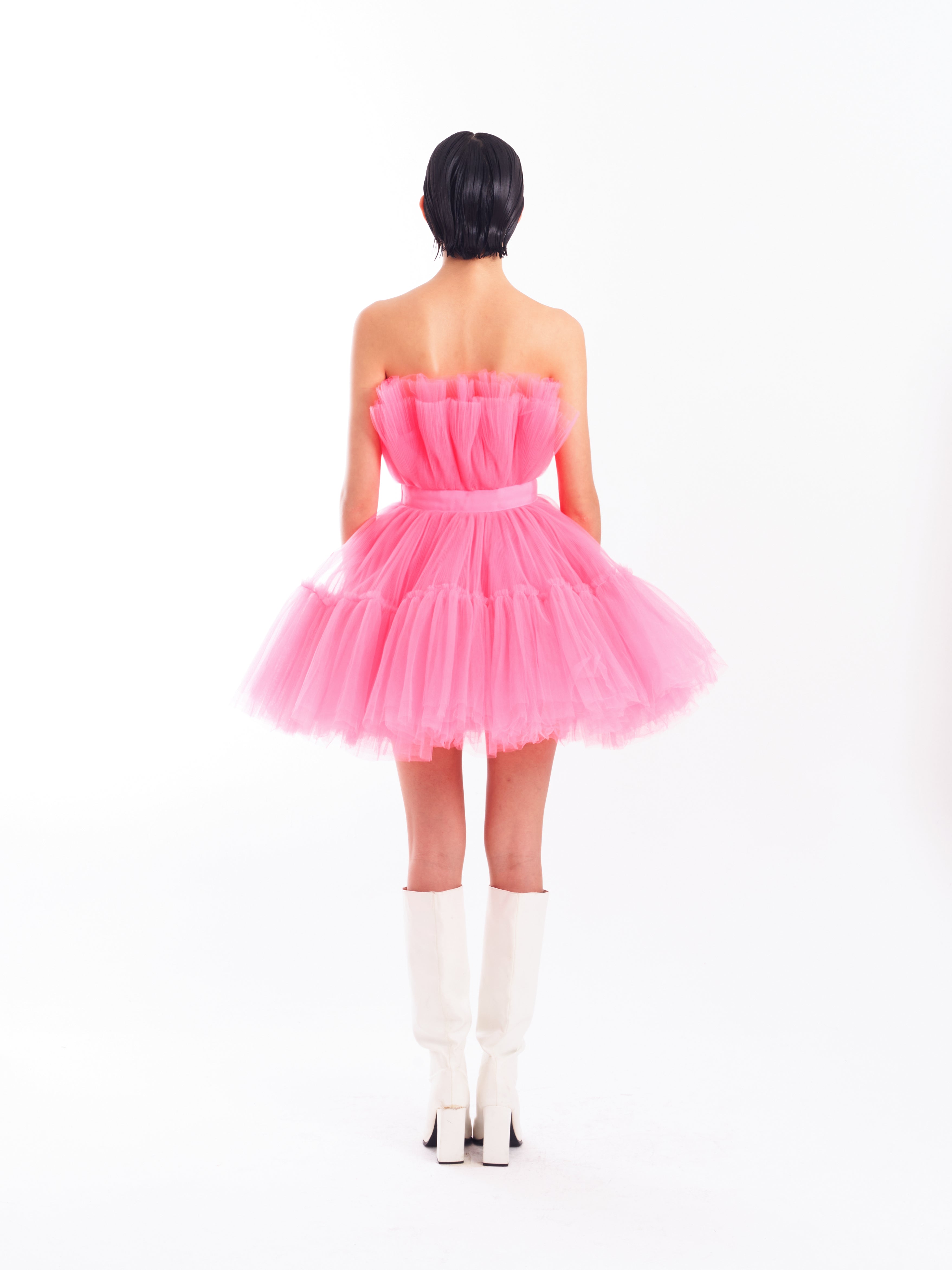 Pink Short Tulle Dress