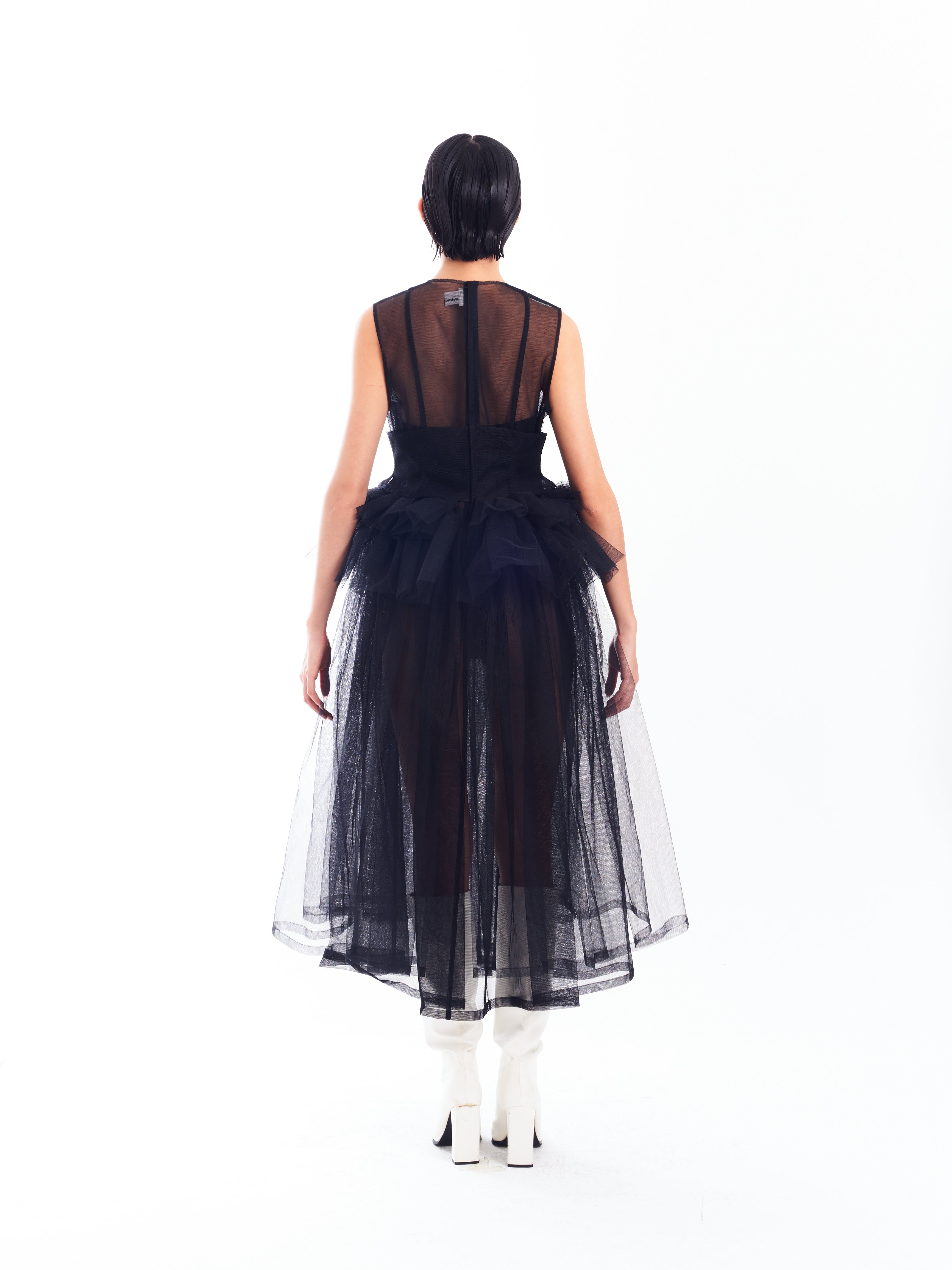 Black Corset Netting dress