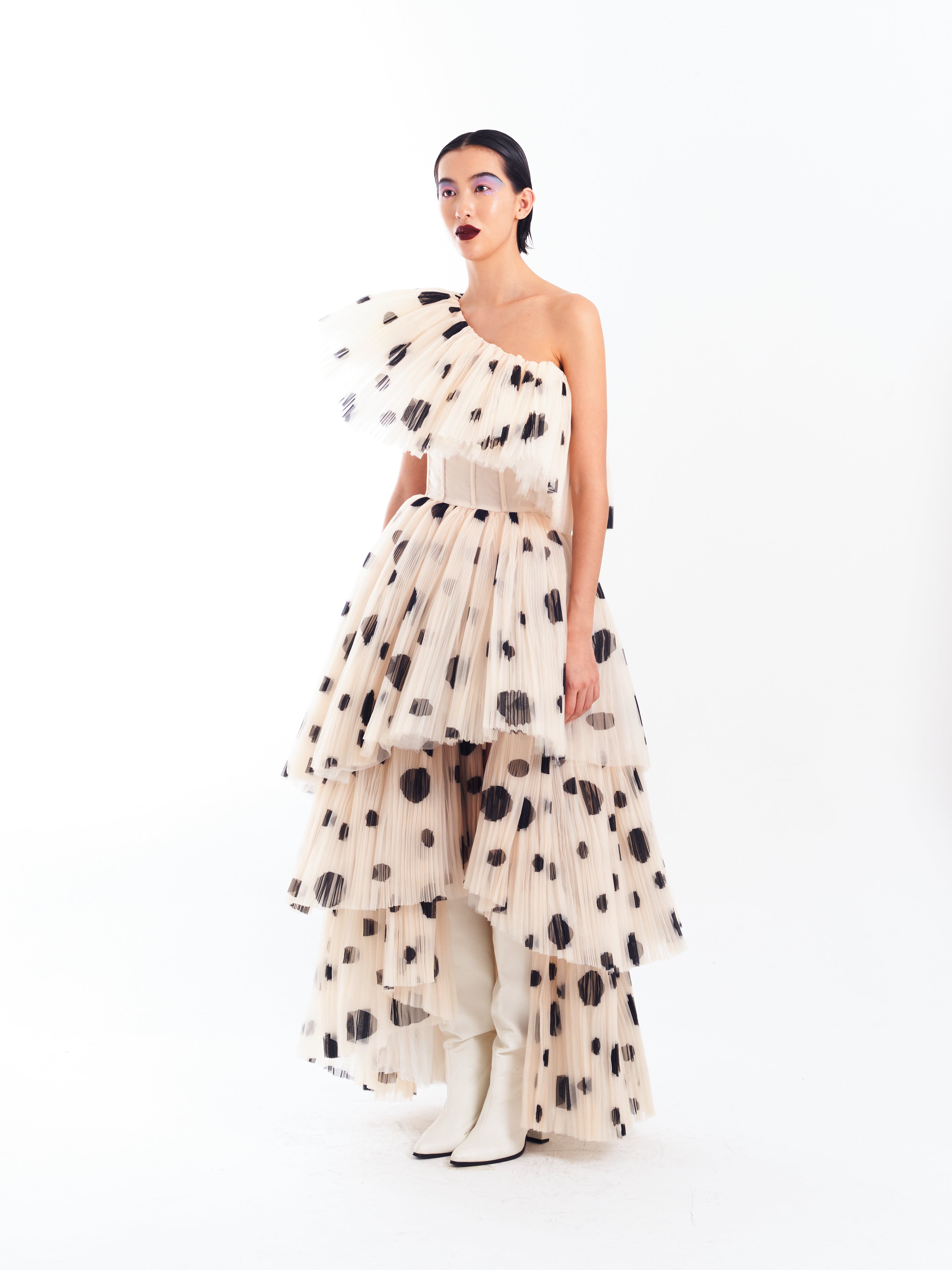 White Polka Dots Dress
