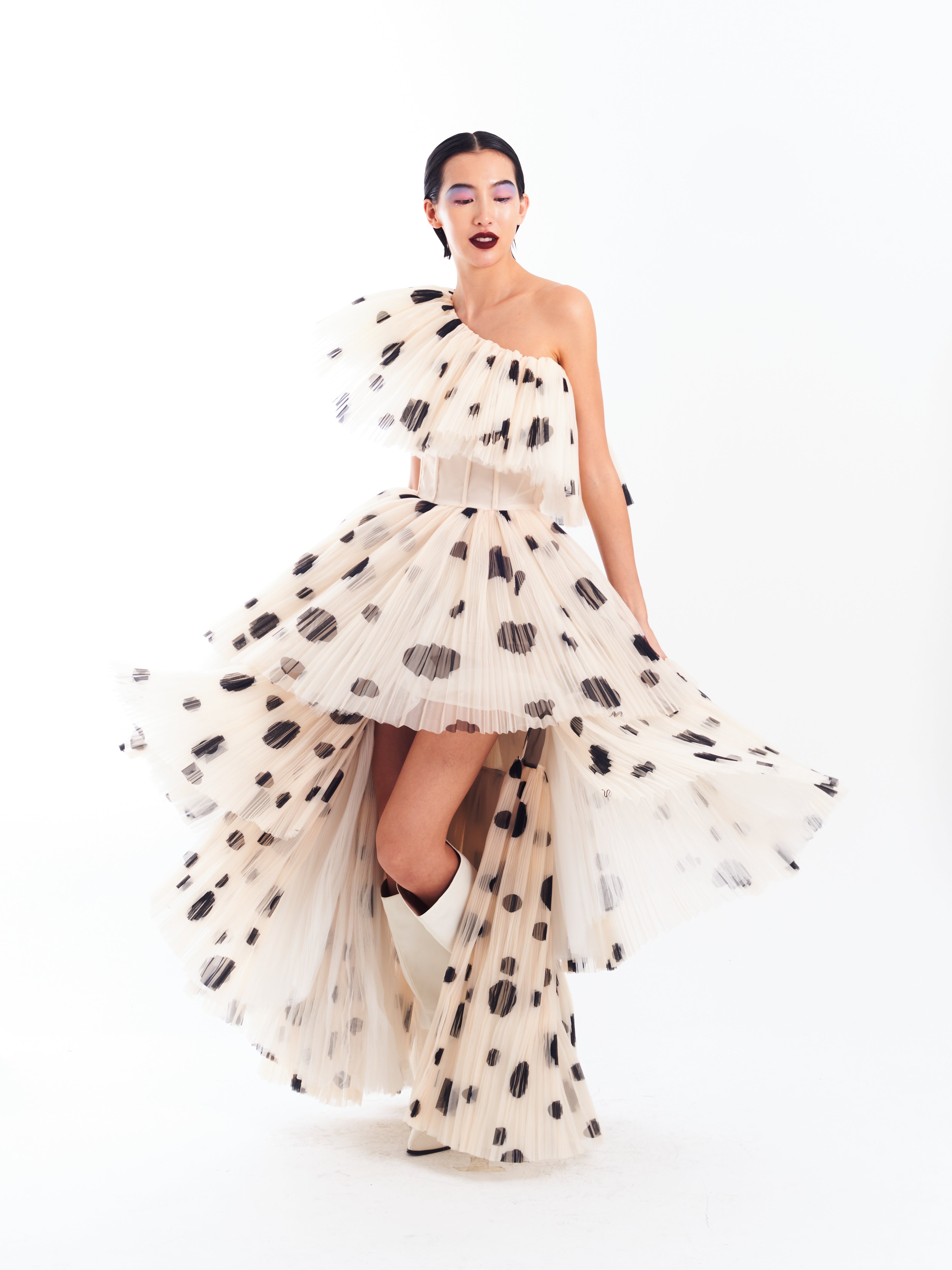 White Polka Dots Dress