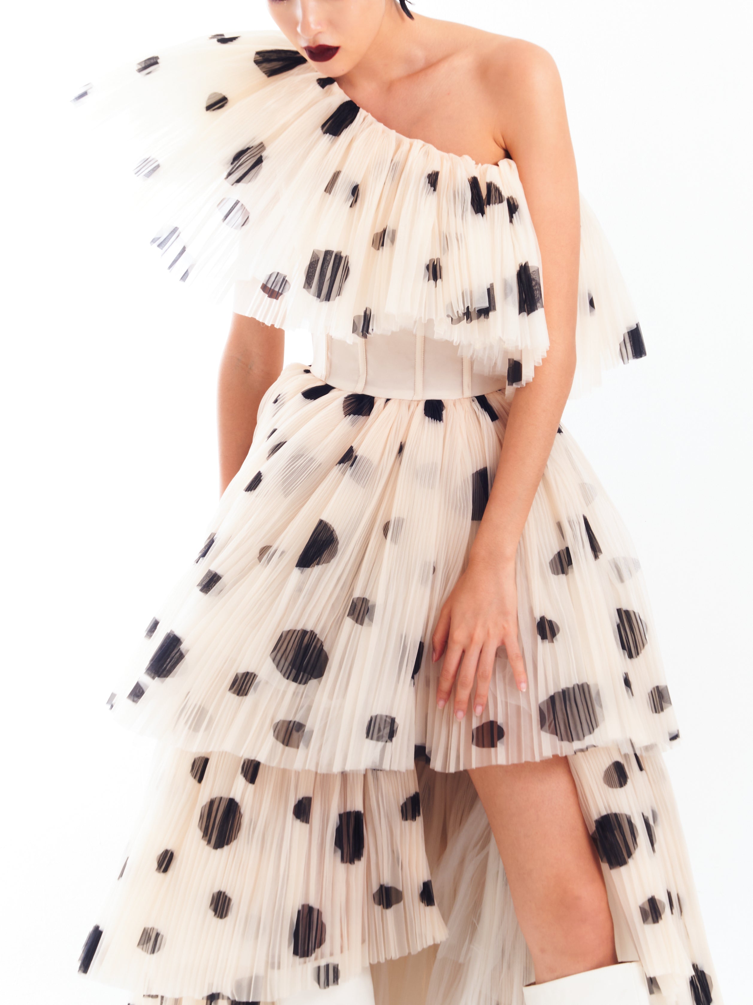 White Polka Dots Dress