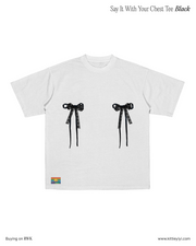 Black Ribbon Chest Tee