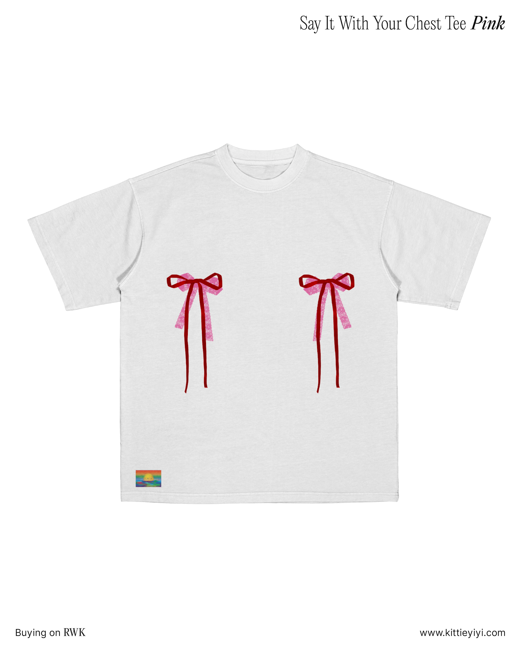 Red Ribbon Chest Tee