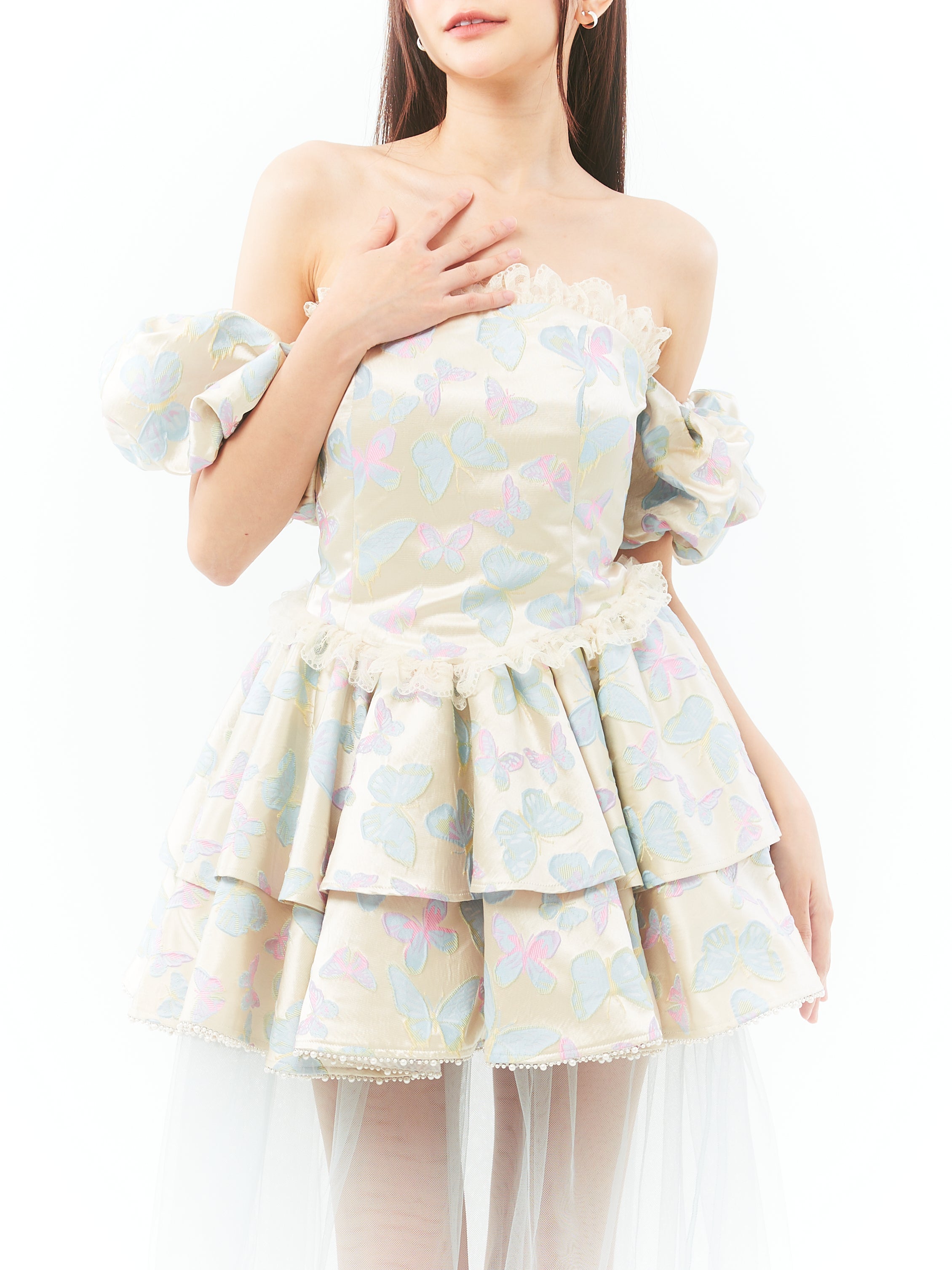 White Pastel Butterfly Princess Fairy Dress