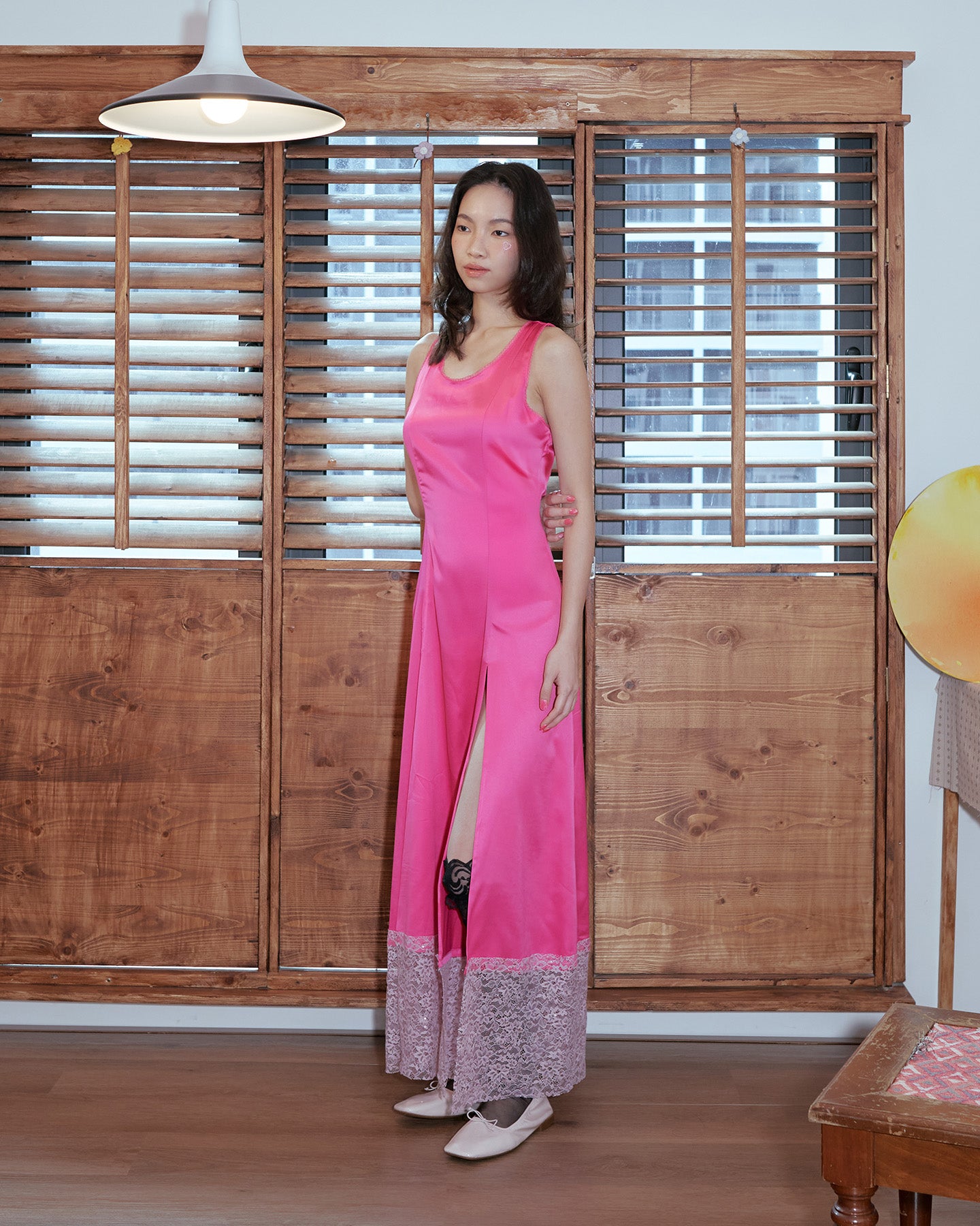 Pink Maxi Slit Dress