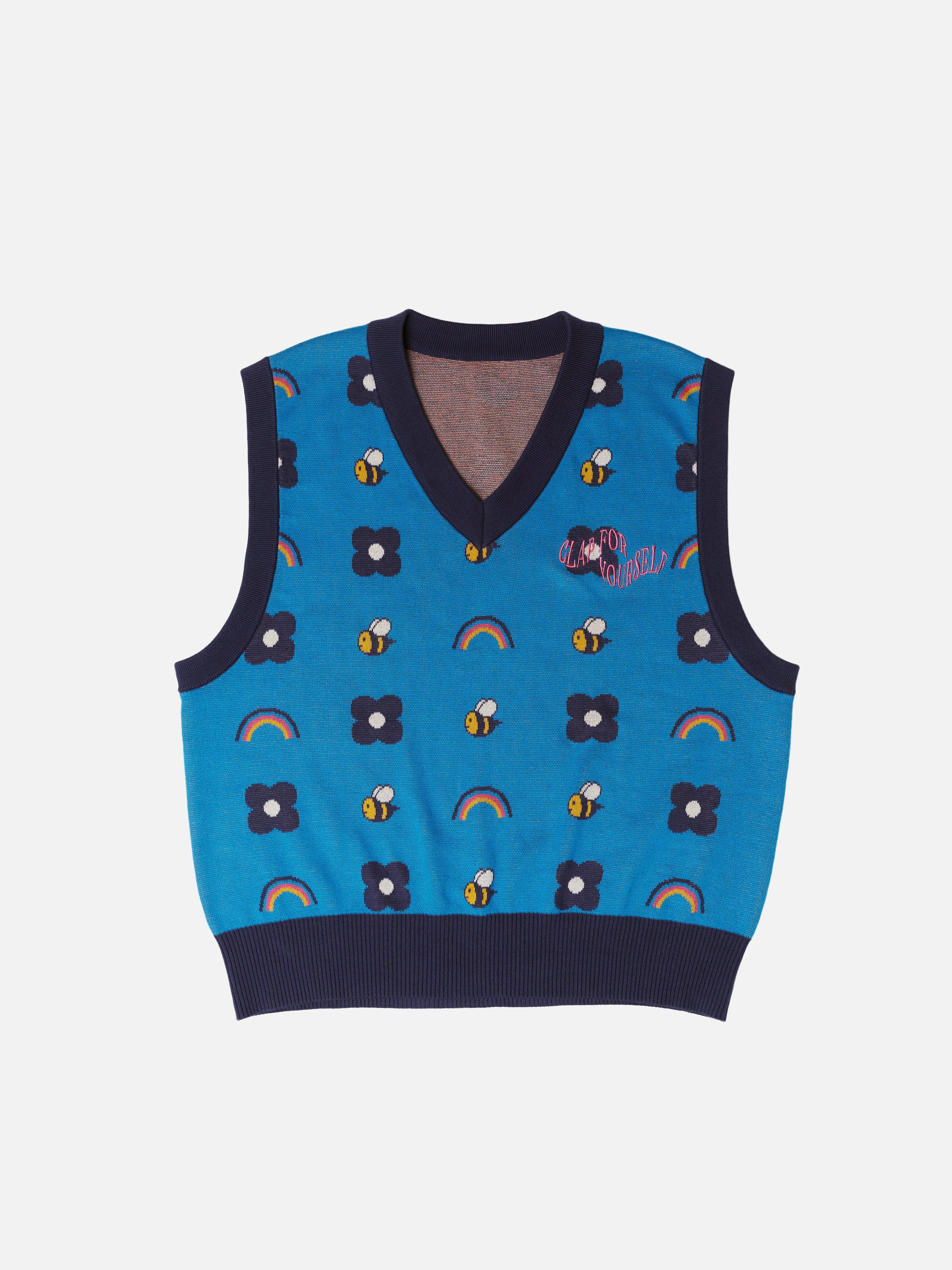 Blue Knitted Vest