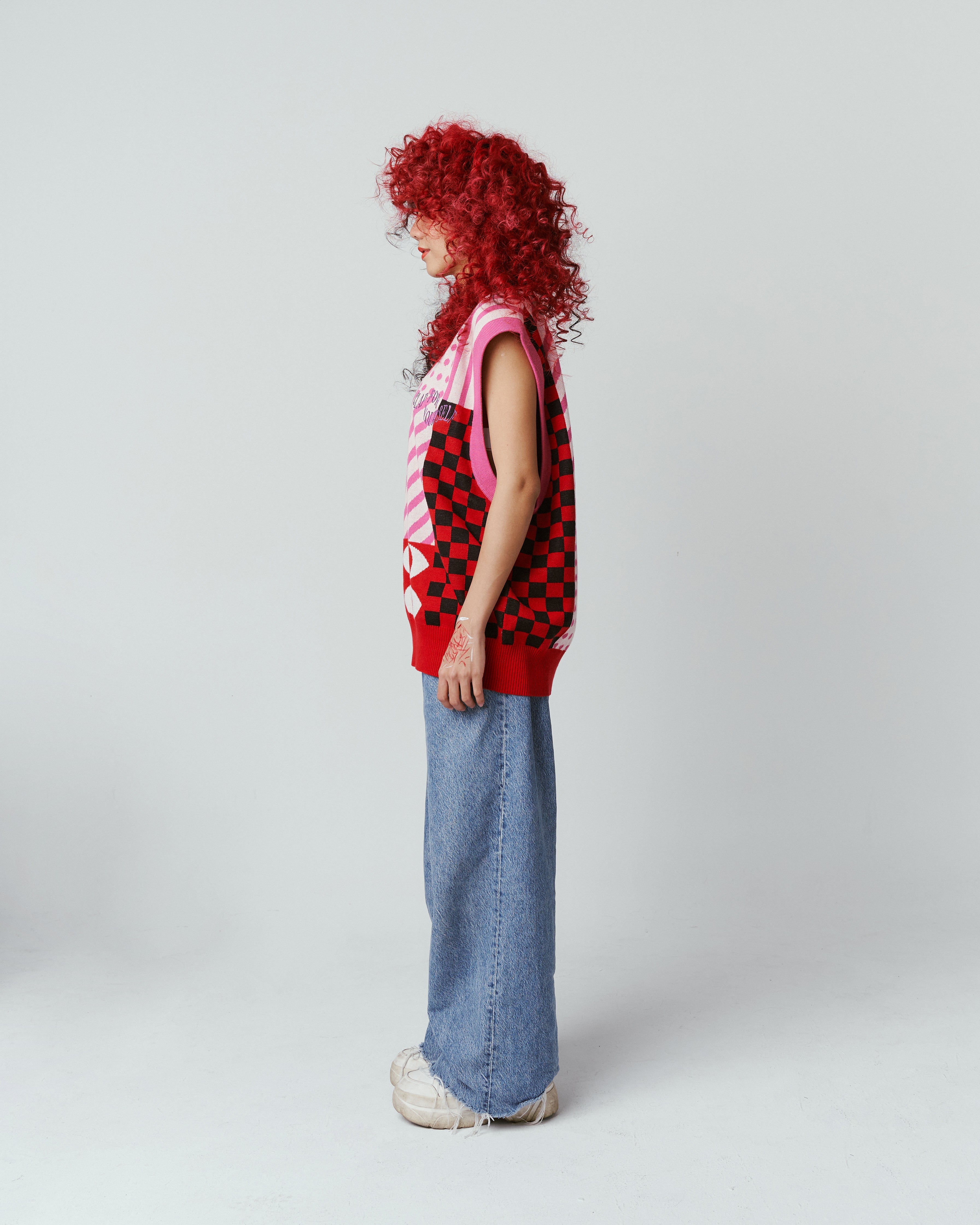 Red Knitted Vest