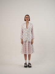White Cloud Jacket Skirt Set