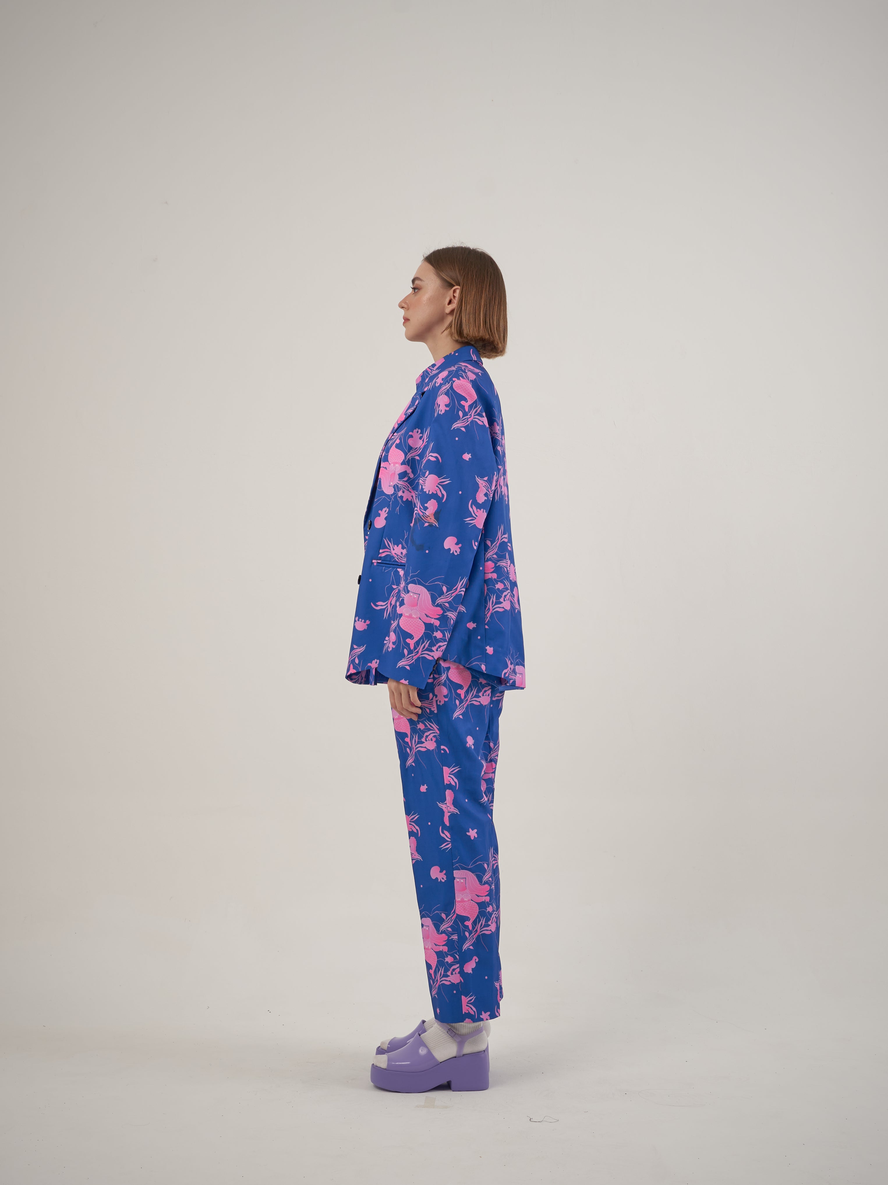 Blue Mermaid Suit Set