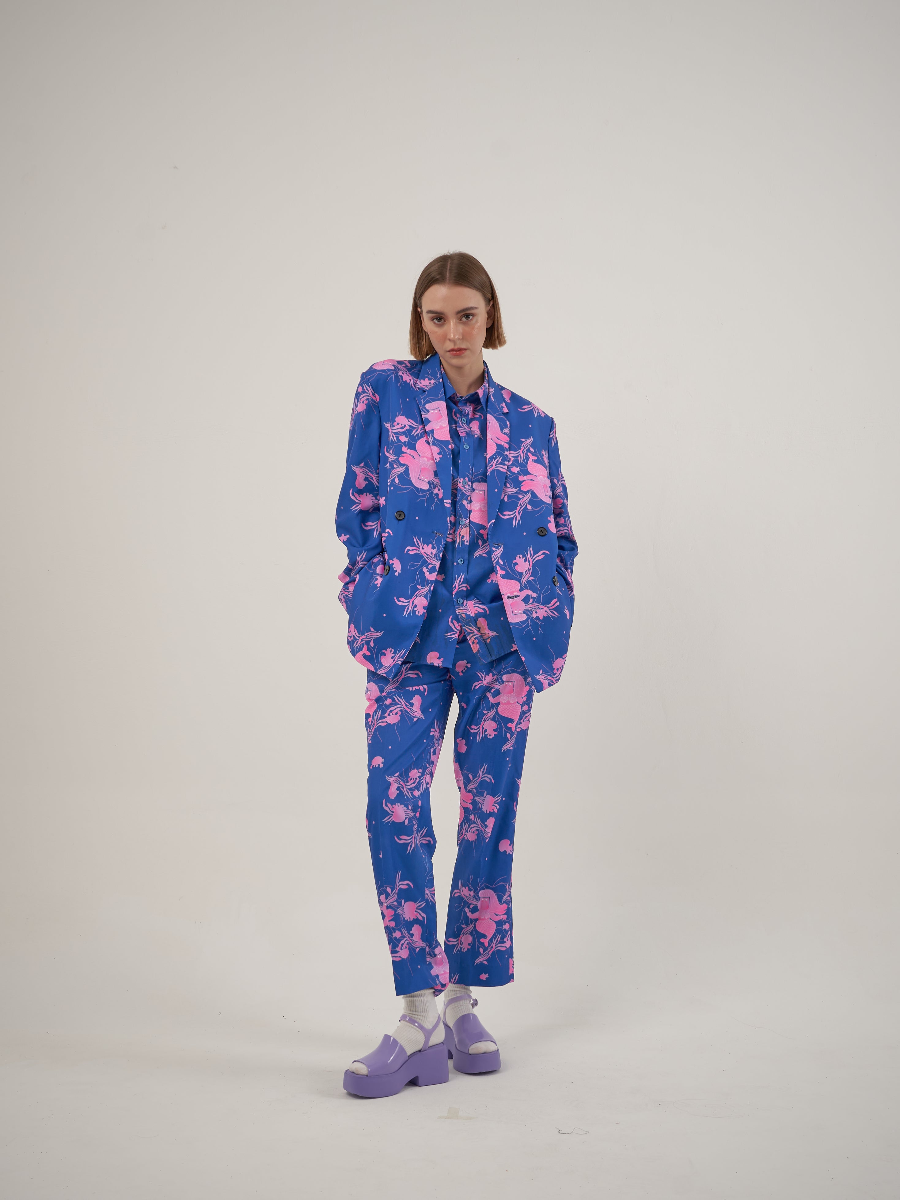 Blue Mermaid Suit Set
