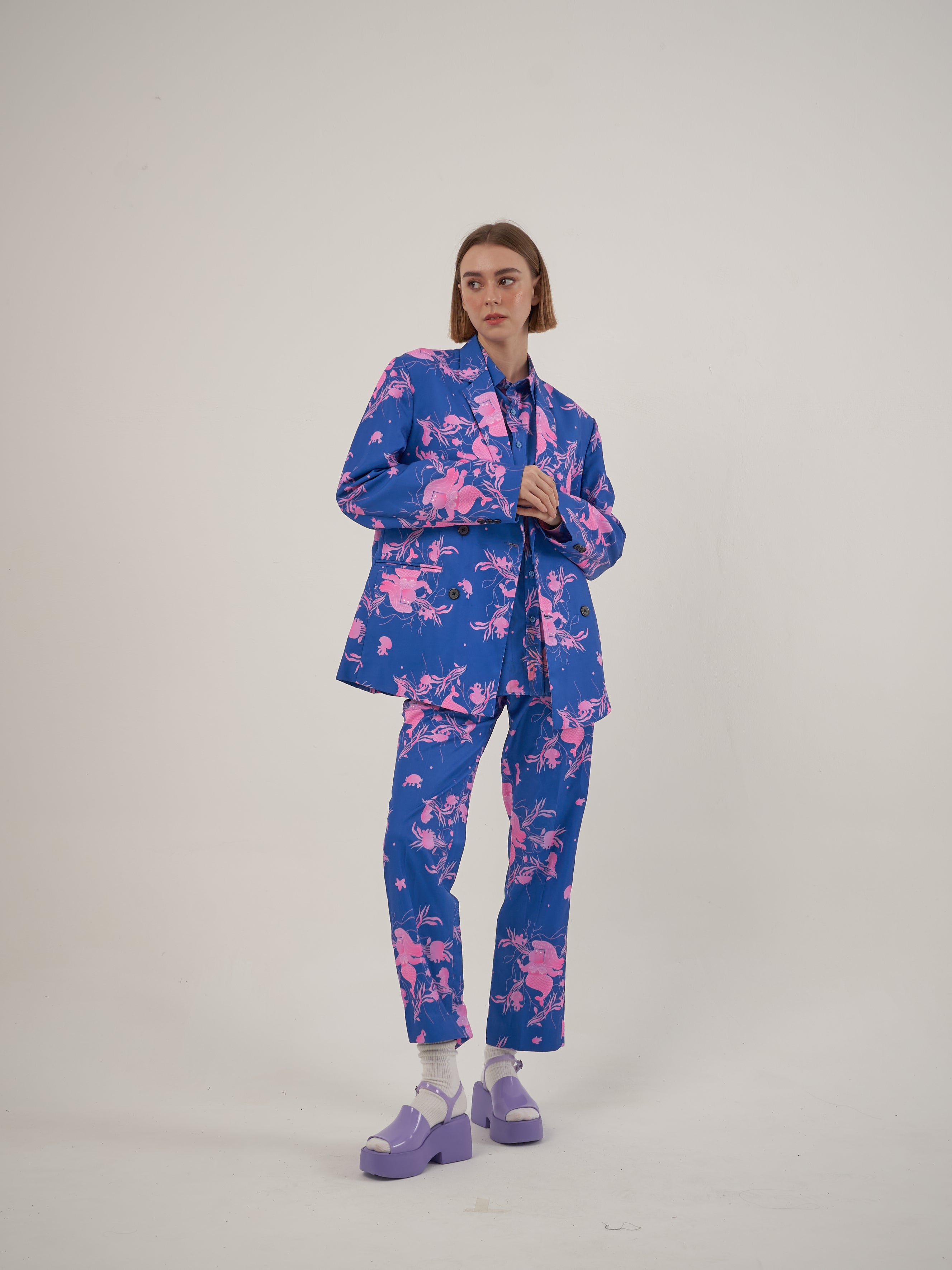 Blue Mermaid Suit Set