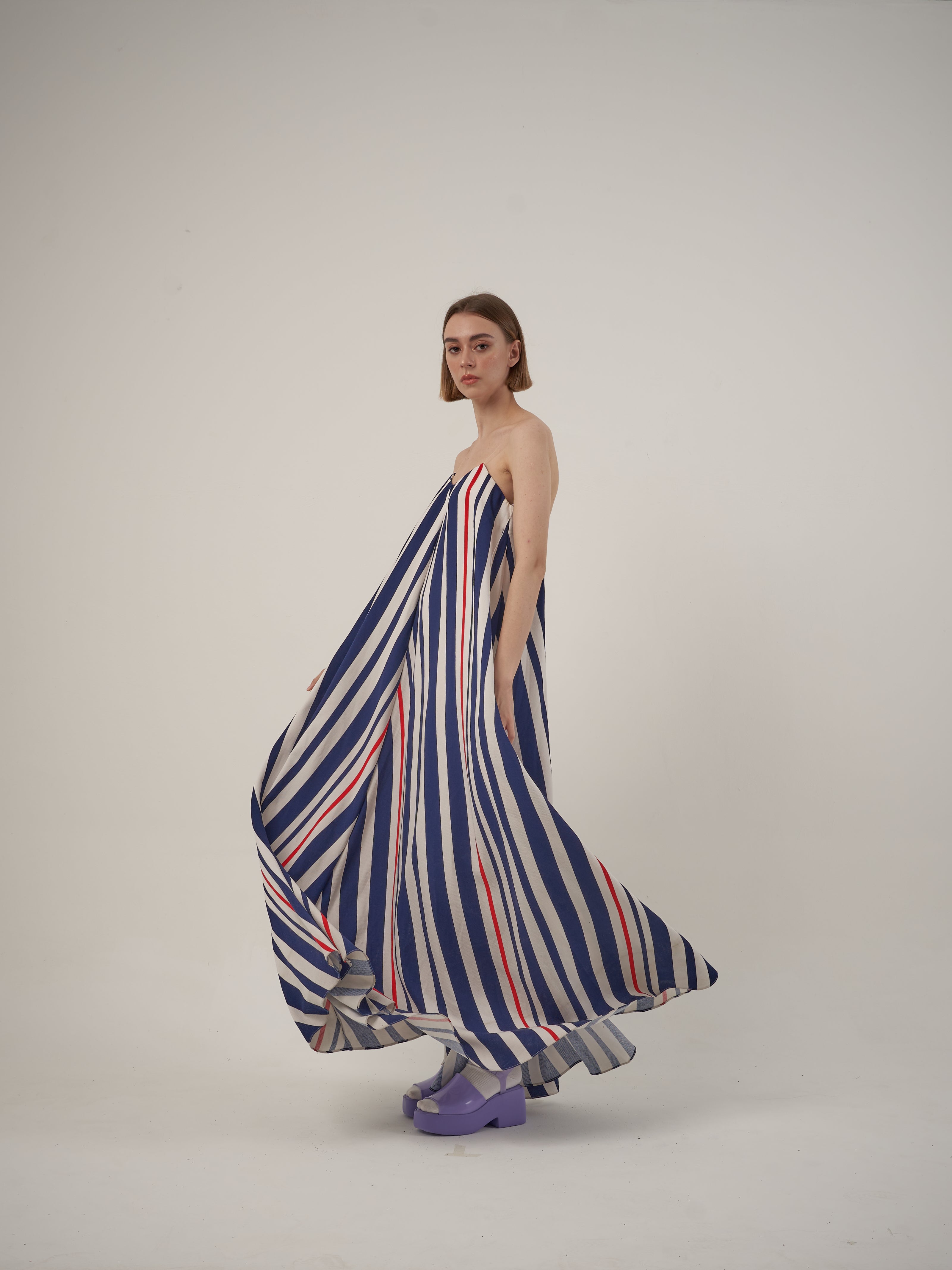Blue White Stripe Dress