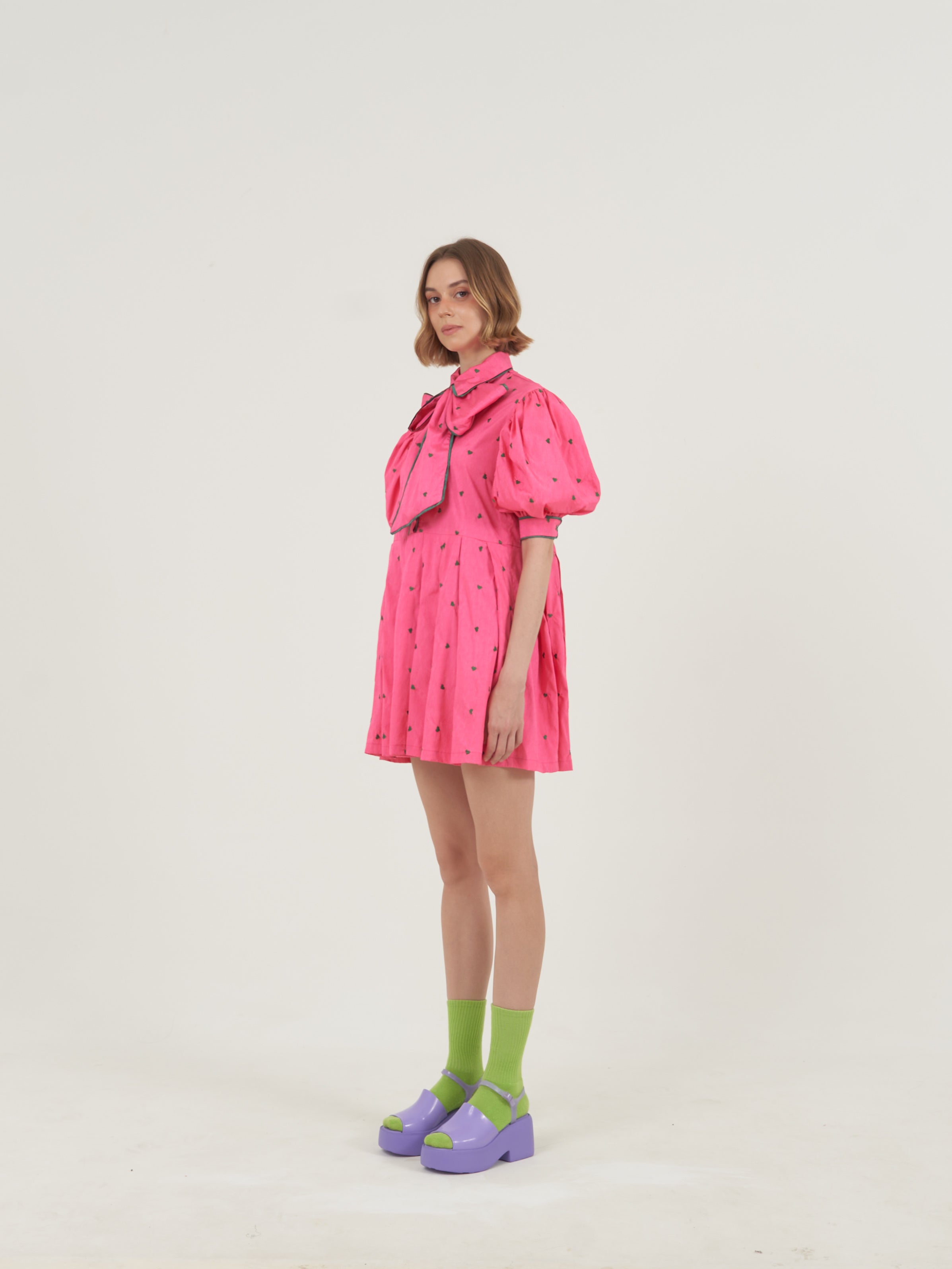 Pink Hearts Mini Dress