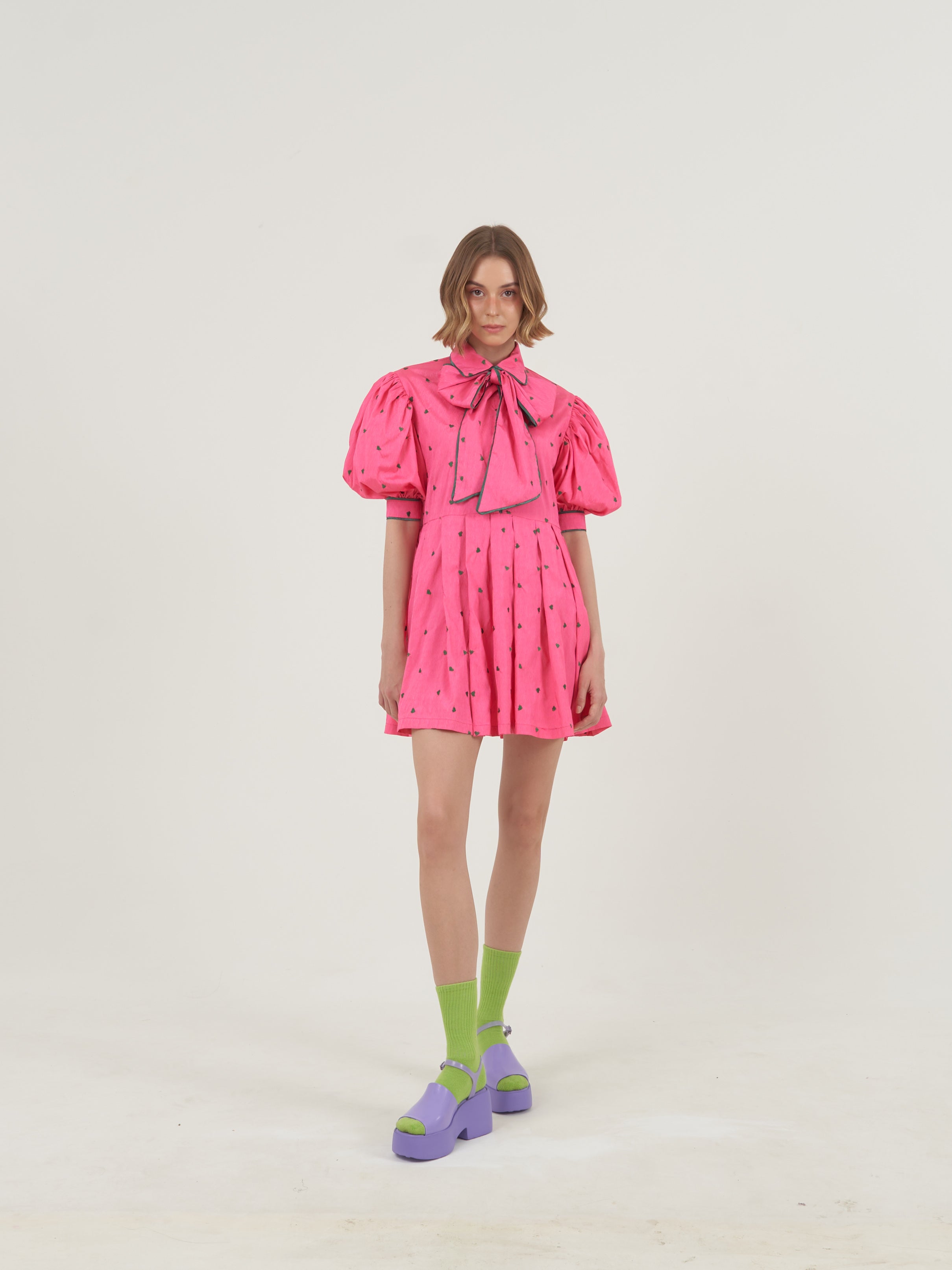 Pink Hearts Mini Dress