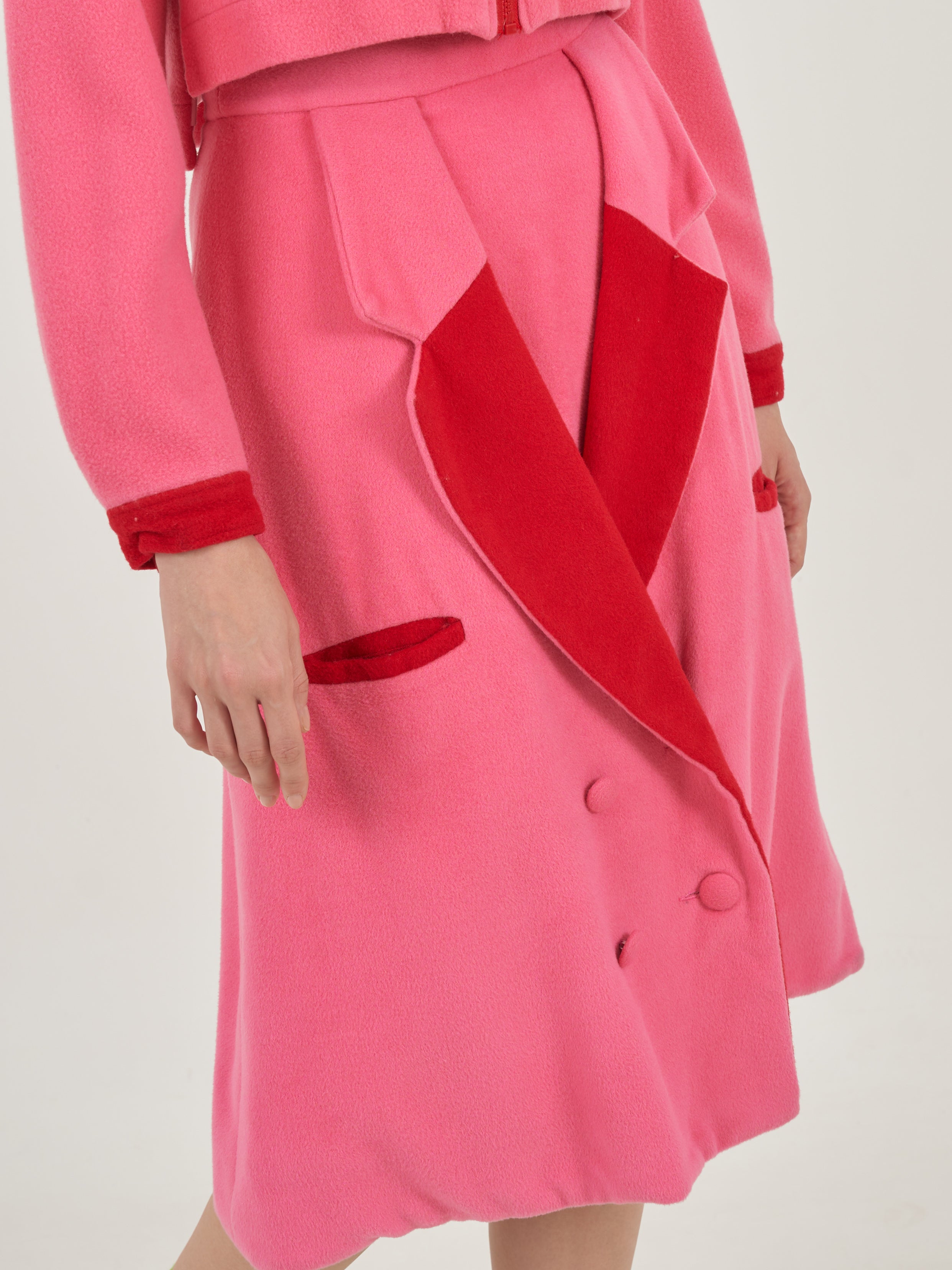 Pink Jacket Skirt Set