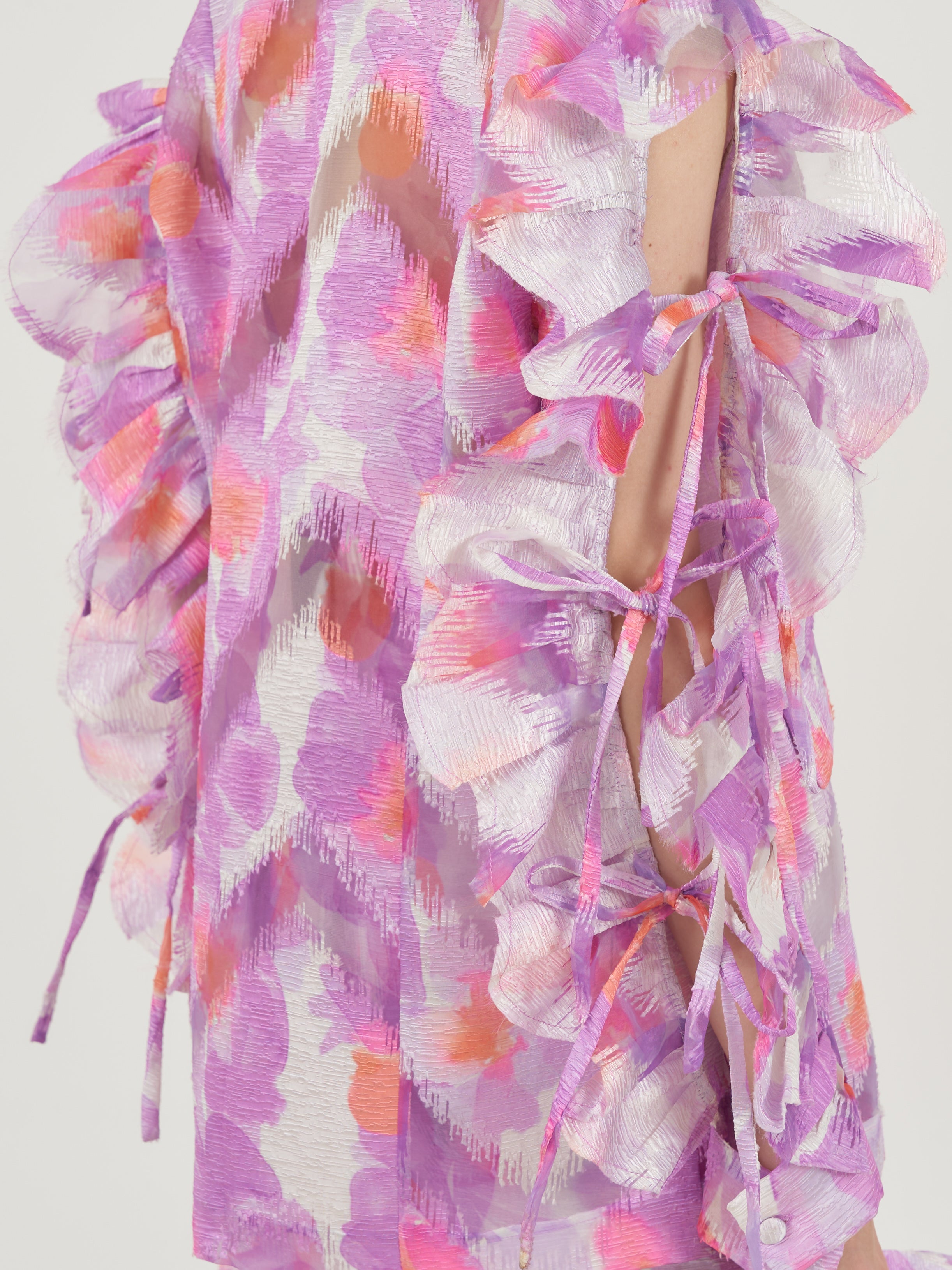 Purple Scallop Jacket Set