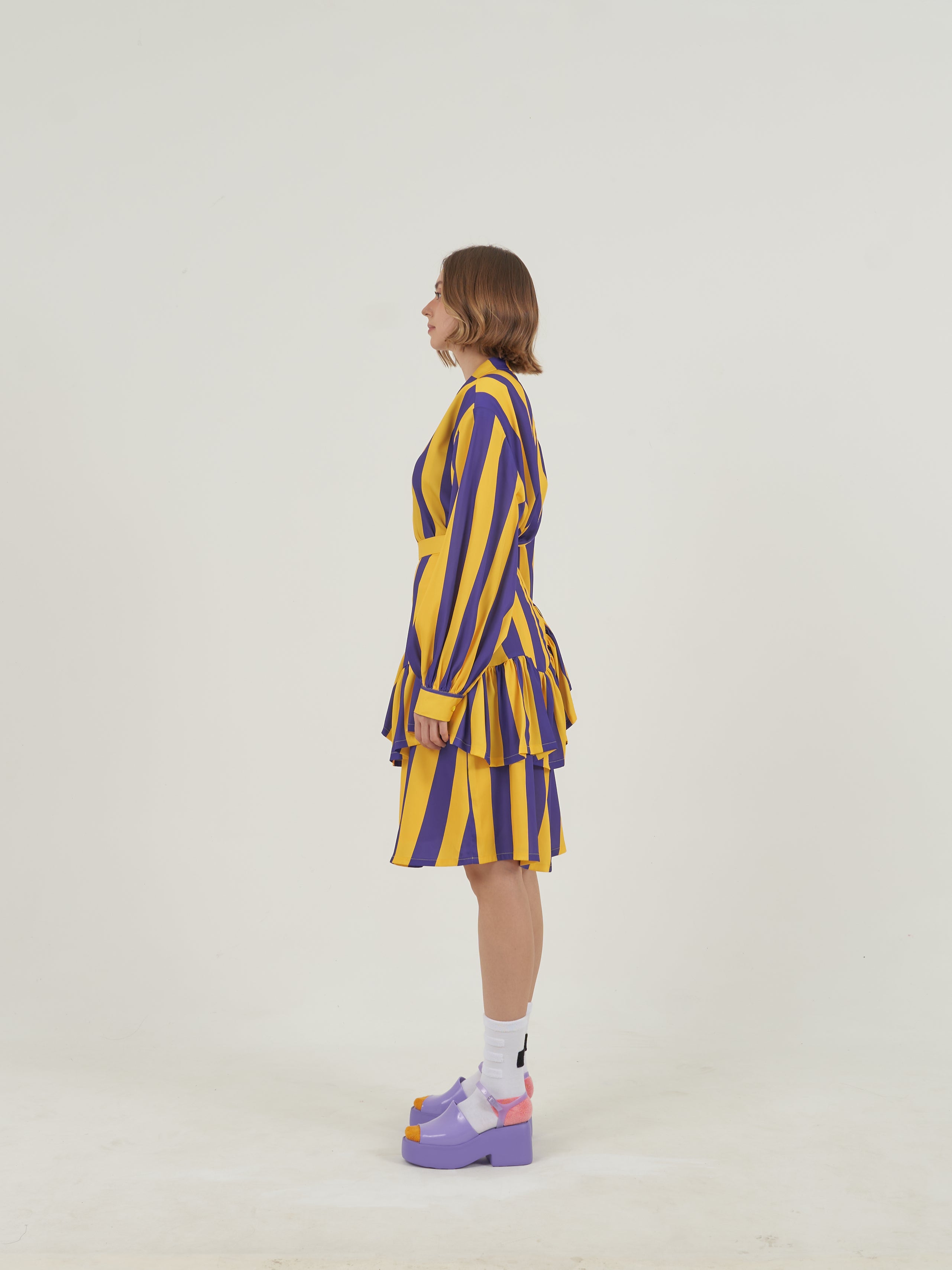 Yellow Purple Striped Set